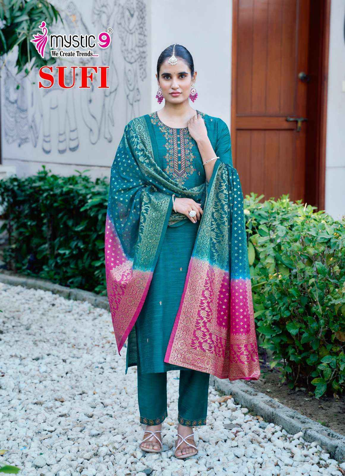 Mystic 9 Sufi Vol-1 Banglori Silk Readymade Suit (8 pcs Catalogue)