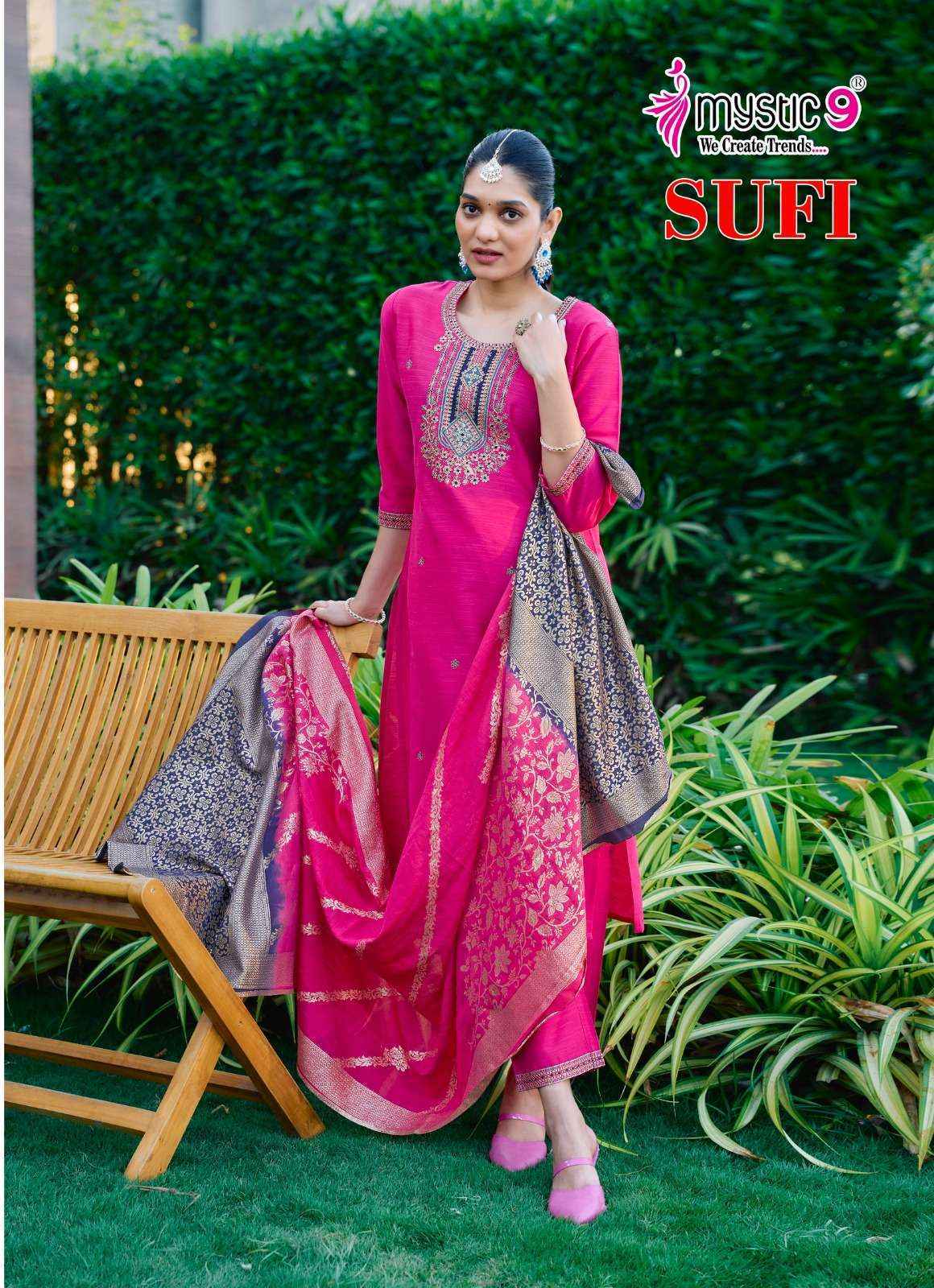 Mystic 9 Sufi Vol-1 Banglori Silk Readymade Suit (8 pcs Catalogue)