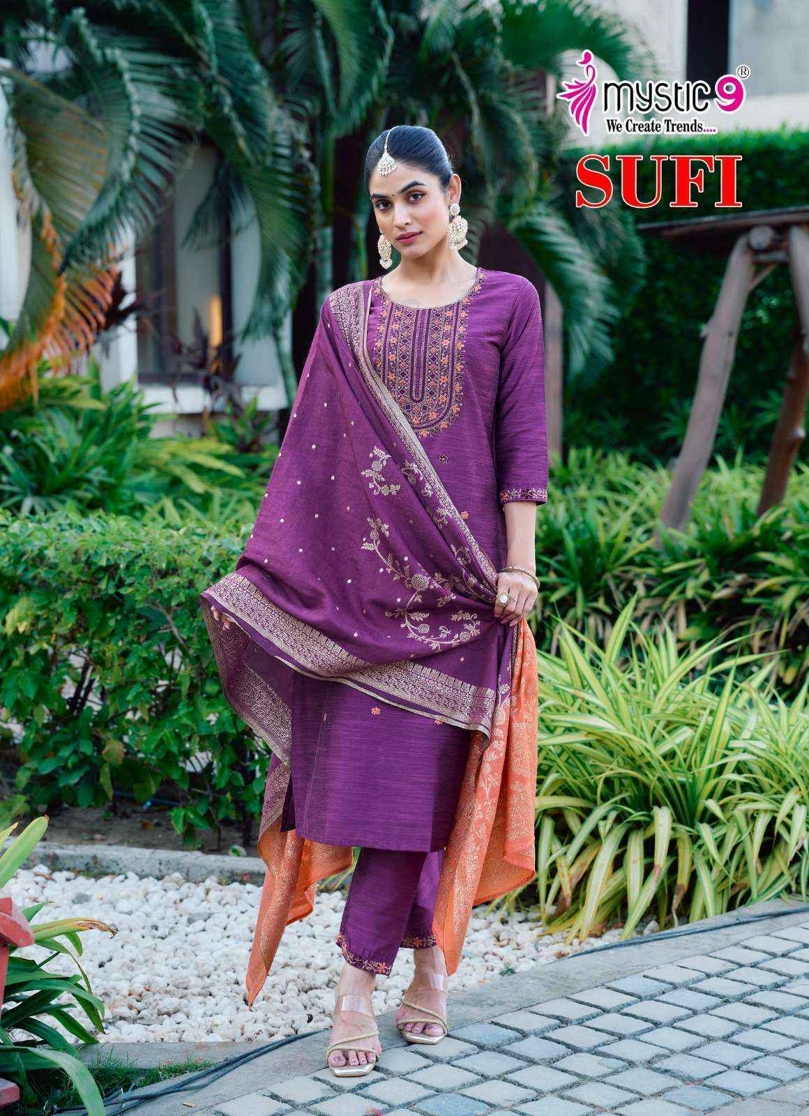 Mystic 9 Sufi Vol-1 Banglori Silk Readymade Suit (8 pcs Catalogue)