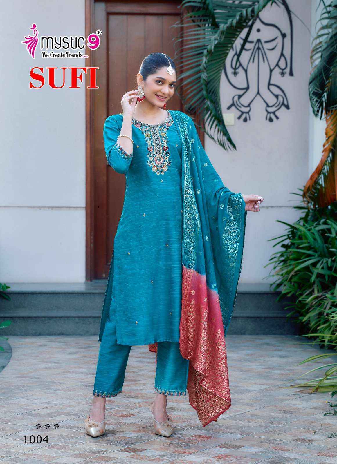 Mystic 9 Sufi Vol-1 Banglori Silk Readymade Suit (8 pcs Catalogue)