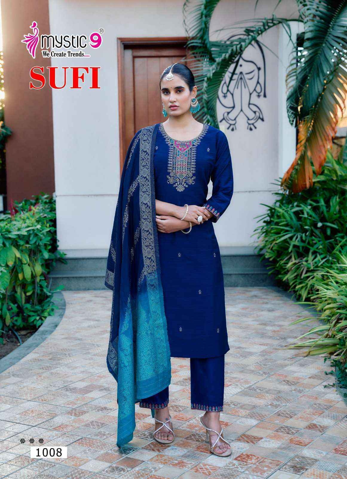 Mystic 9 Sufi Vol-1 Banglori Silk Readymade Suit (8 pcs Catalogue)