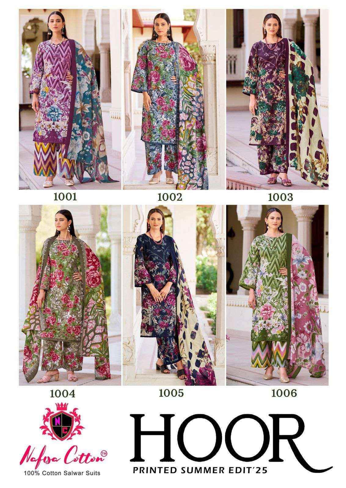 Nafisa Cotton Hoor Printed Summer Edition 25 Cotton Dress Material 6 pcs Catalogue