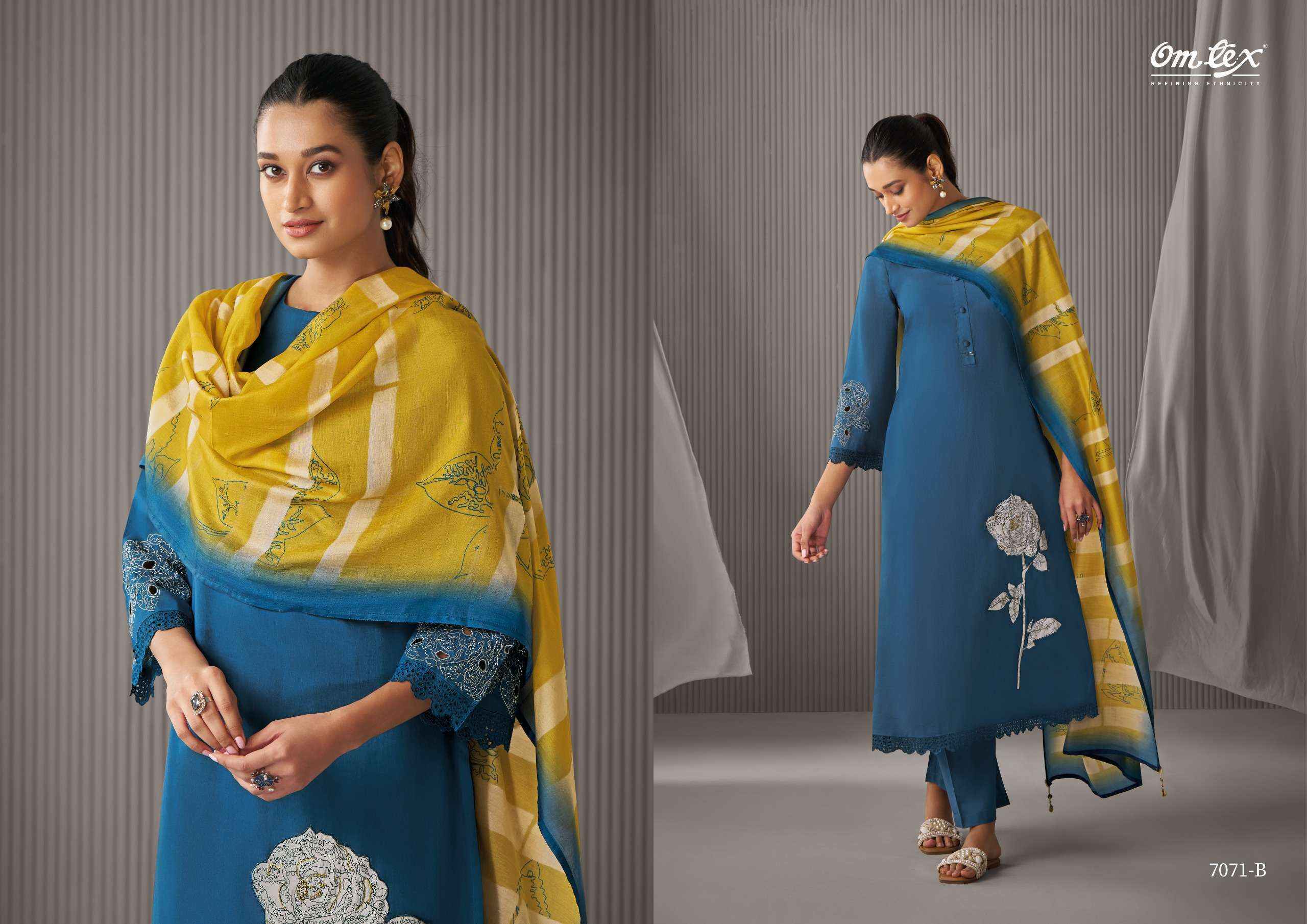 Omtex Tara Cotton Dress Material 4 pcs Catalogue