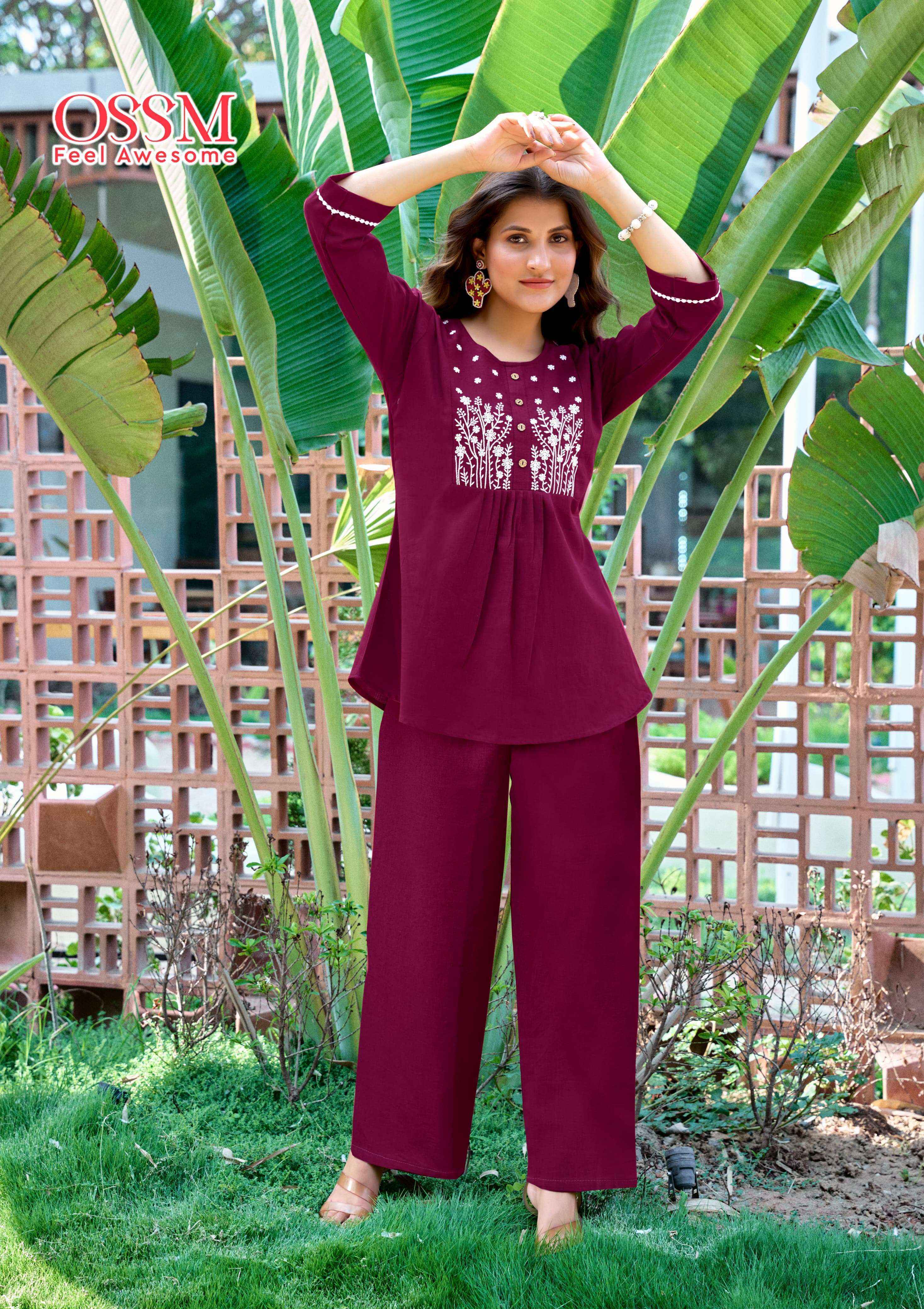 Ossm Glamour Cotton Co ord Set (6 pcs Catalogue)
