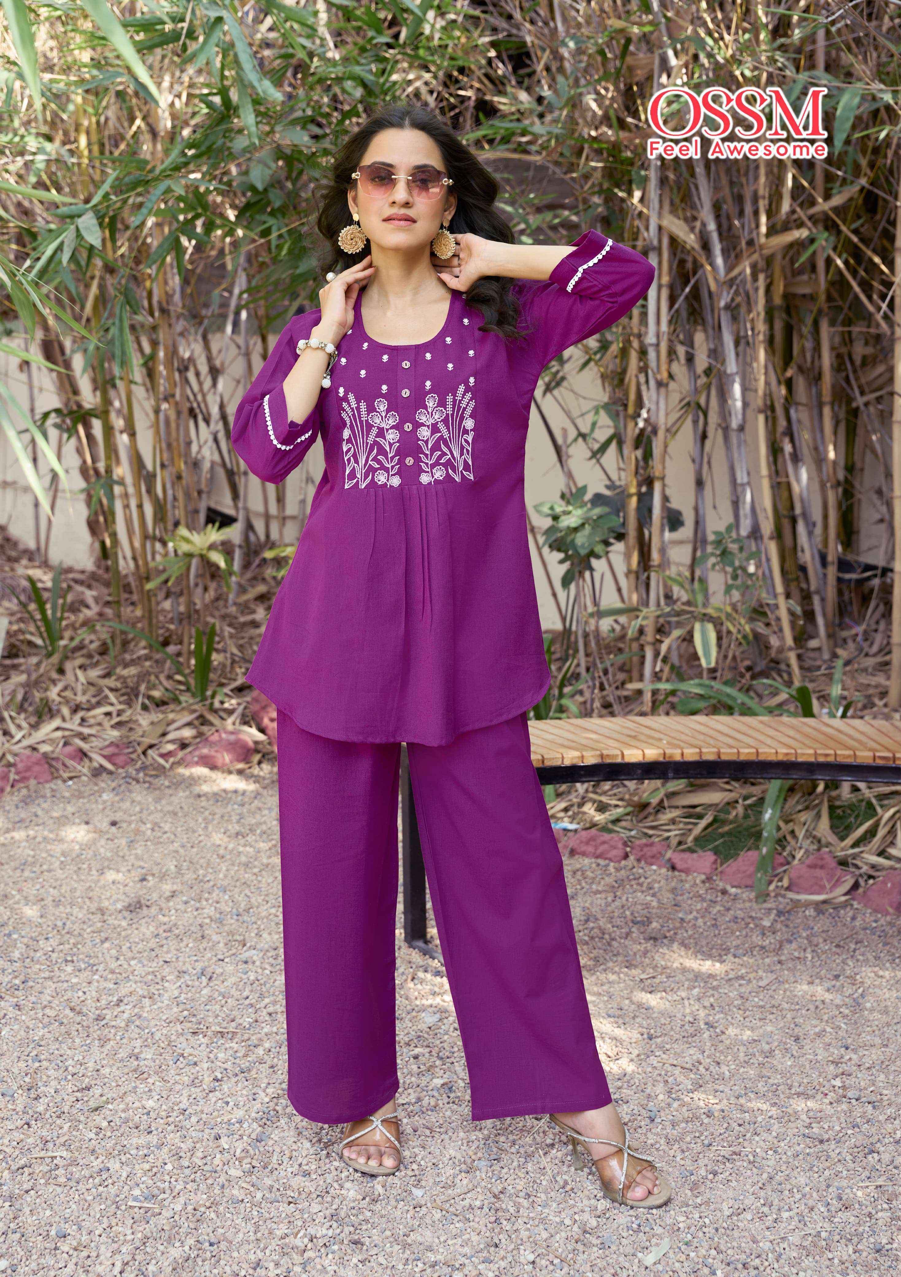 Ossm Glamour Cotton Co ord Set (6 pcs Catalogue)