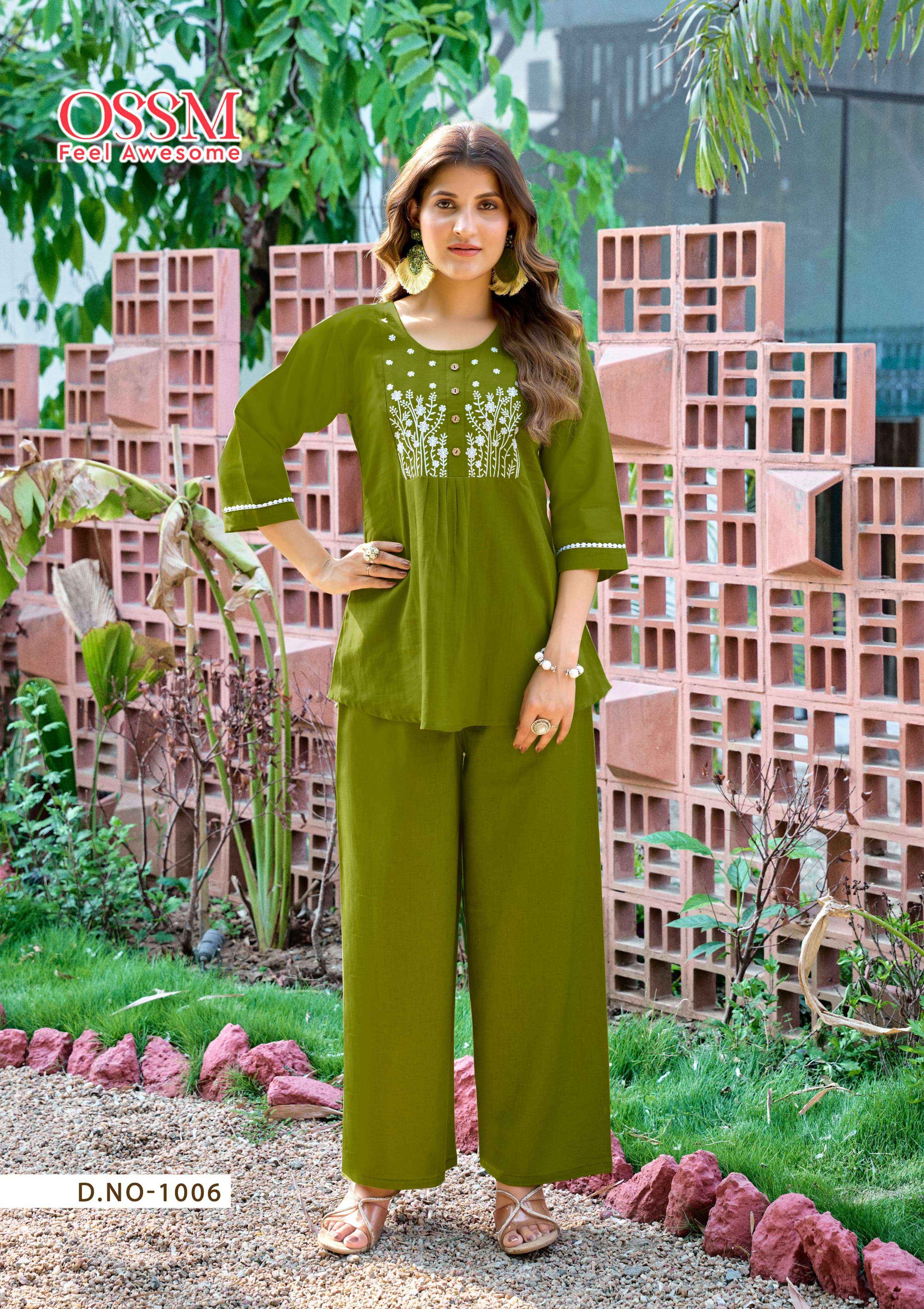 Ossm Glamour Cotton Co ord Set (6 pcs Catalogue)