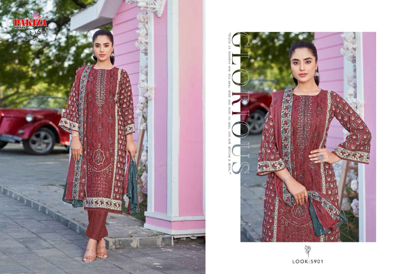 Pakiza Prints Firdaus Vol 59 Lawn Dress Material 10 pcs Catalogue