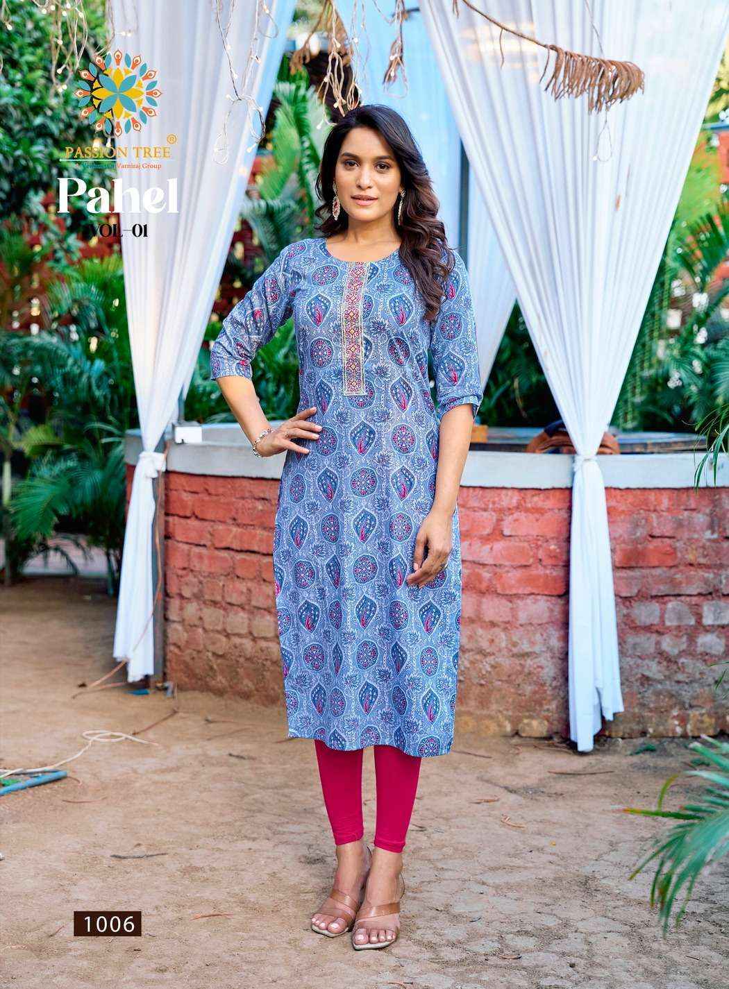 Passion Tree Pahel Vol-1 Cotton Kurti (7 pcs Catalogue)
