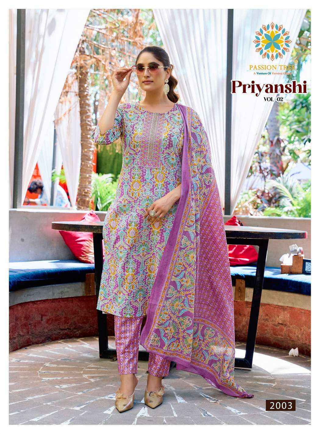 Passion Tree Priyanshi Vol-2 Cotton Readymade Suit (8 pcs Catalogue)
