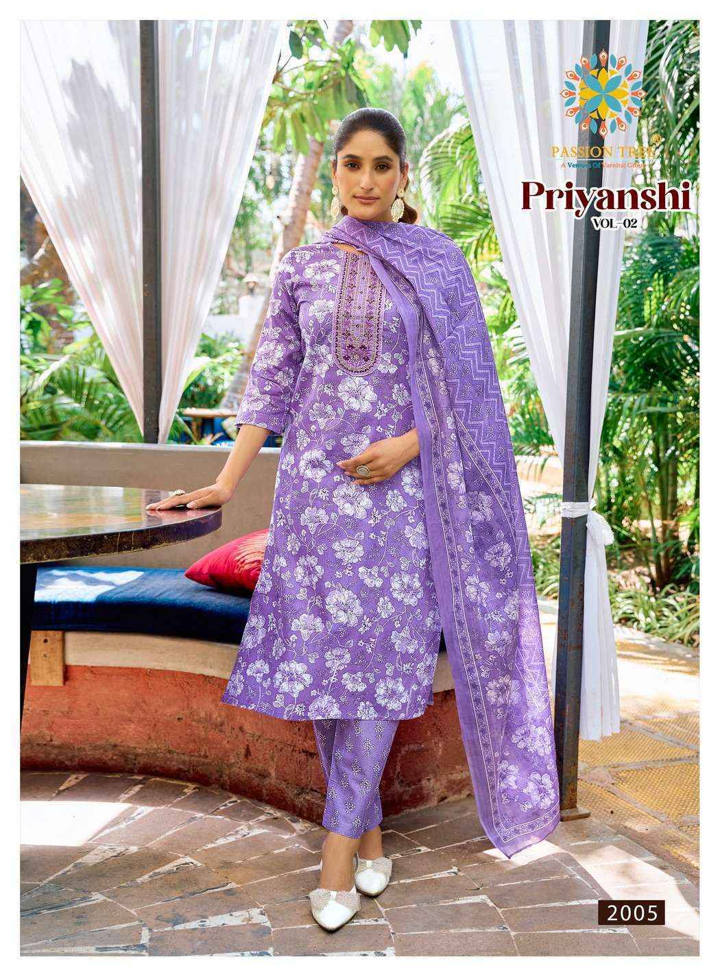 Passion Tree Priyanshi Vol-2 Cotton Readymade Suit (8 pcs Catalogue)