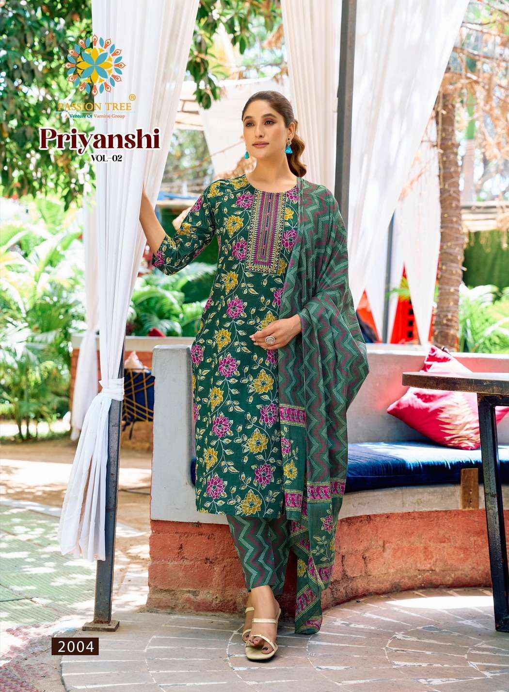 Passion Tree Priyanshi Vol-2 Cotton Readymade Suit (8 pcs Catalogue)