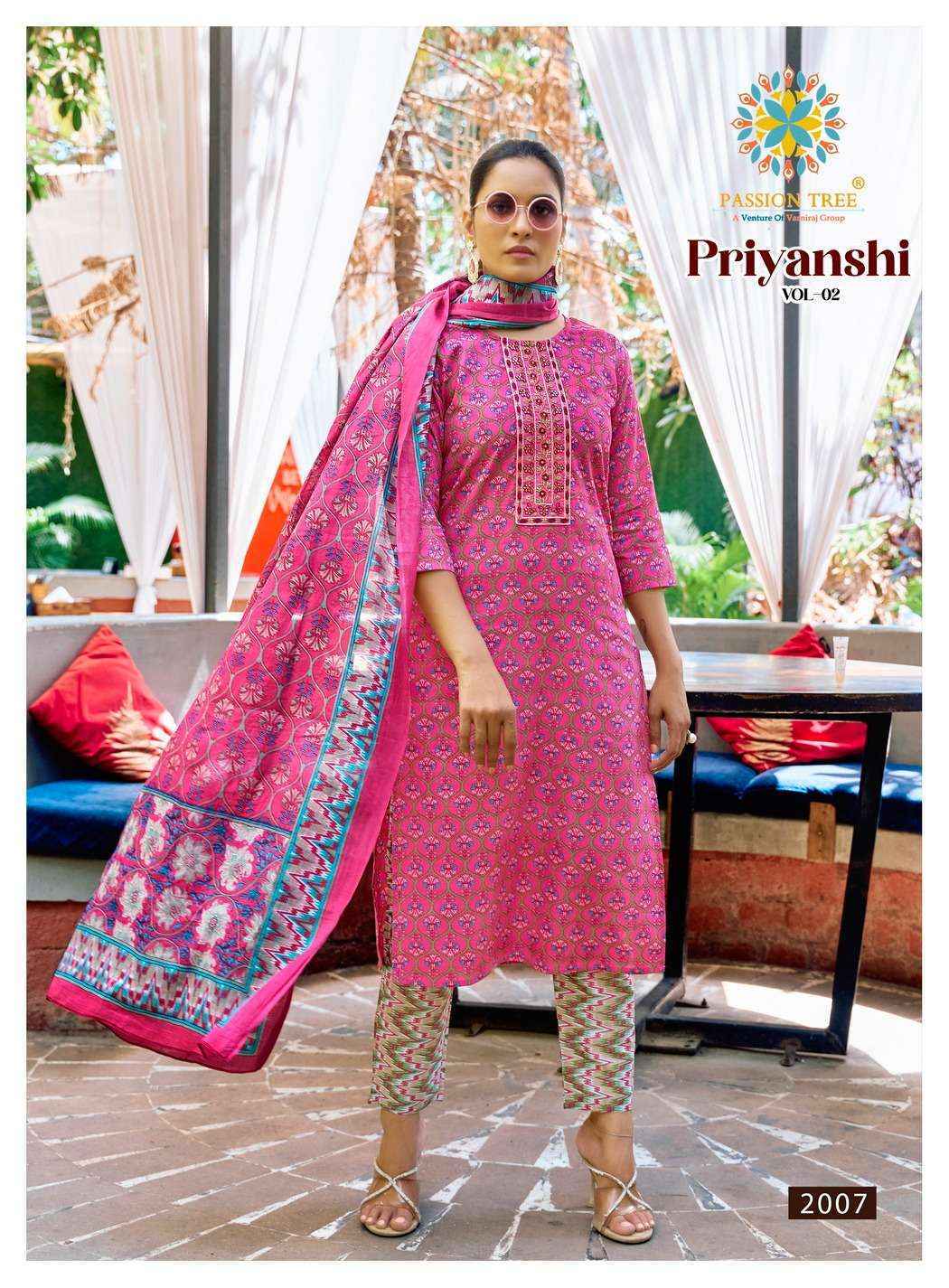 Passion Tree Priyanshi Vol-2 Cotton Readymade Suit (8 pcs Catalogue)