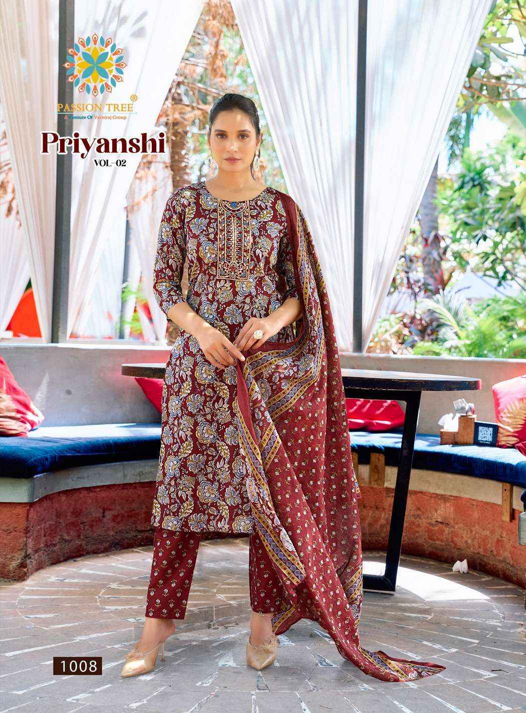 Passion Tree Priyanshi Vol-2 Cotton Readymade Suit (8 pcs Catalogue)