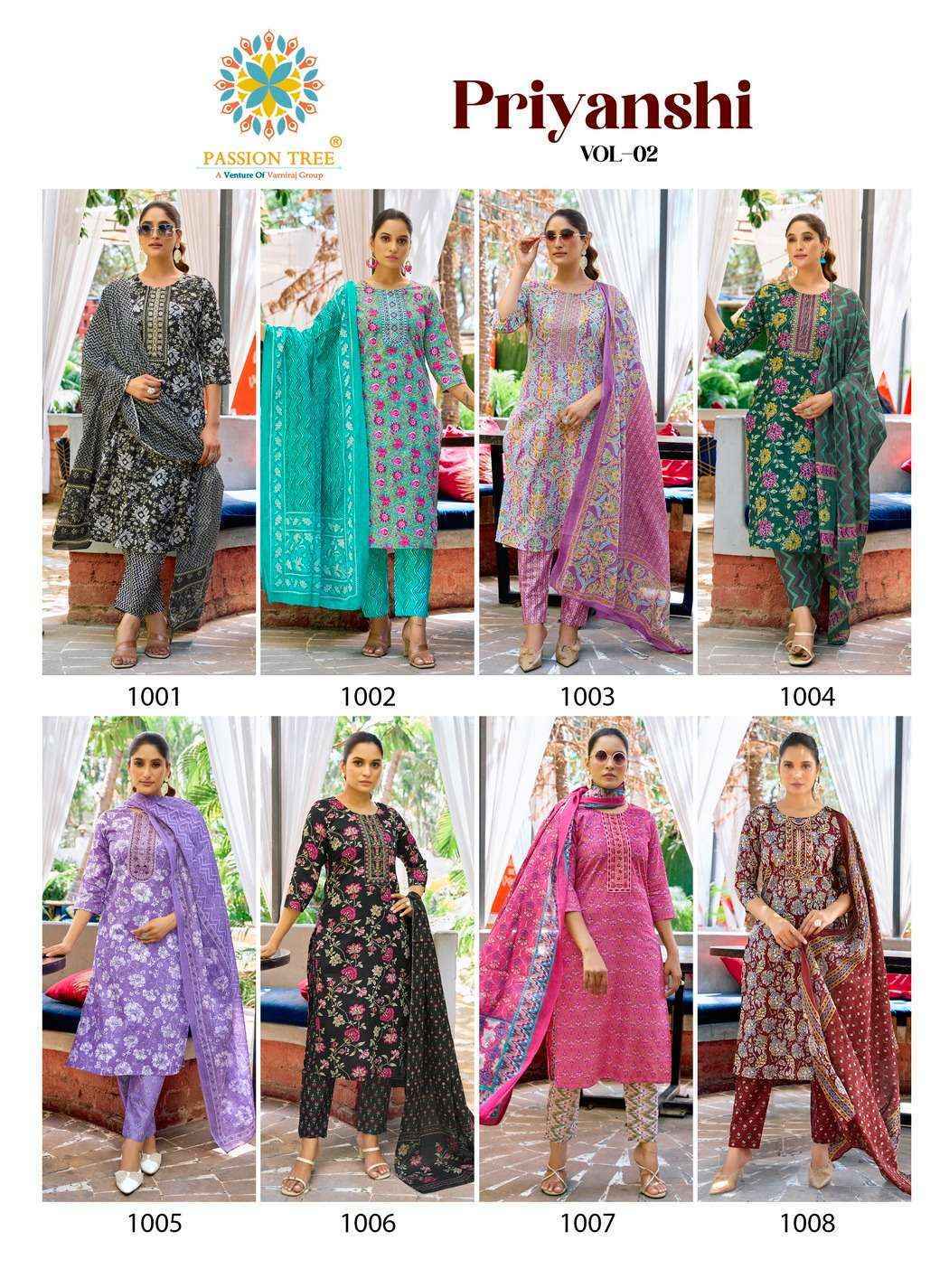 Passion Tree Priyanshi Vol-2 Cotton Readymade Suit (8 pcs Catalogue)