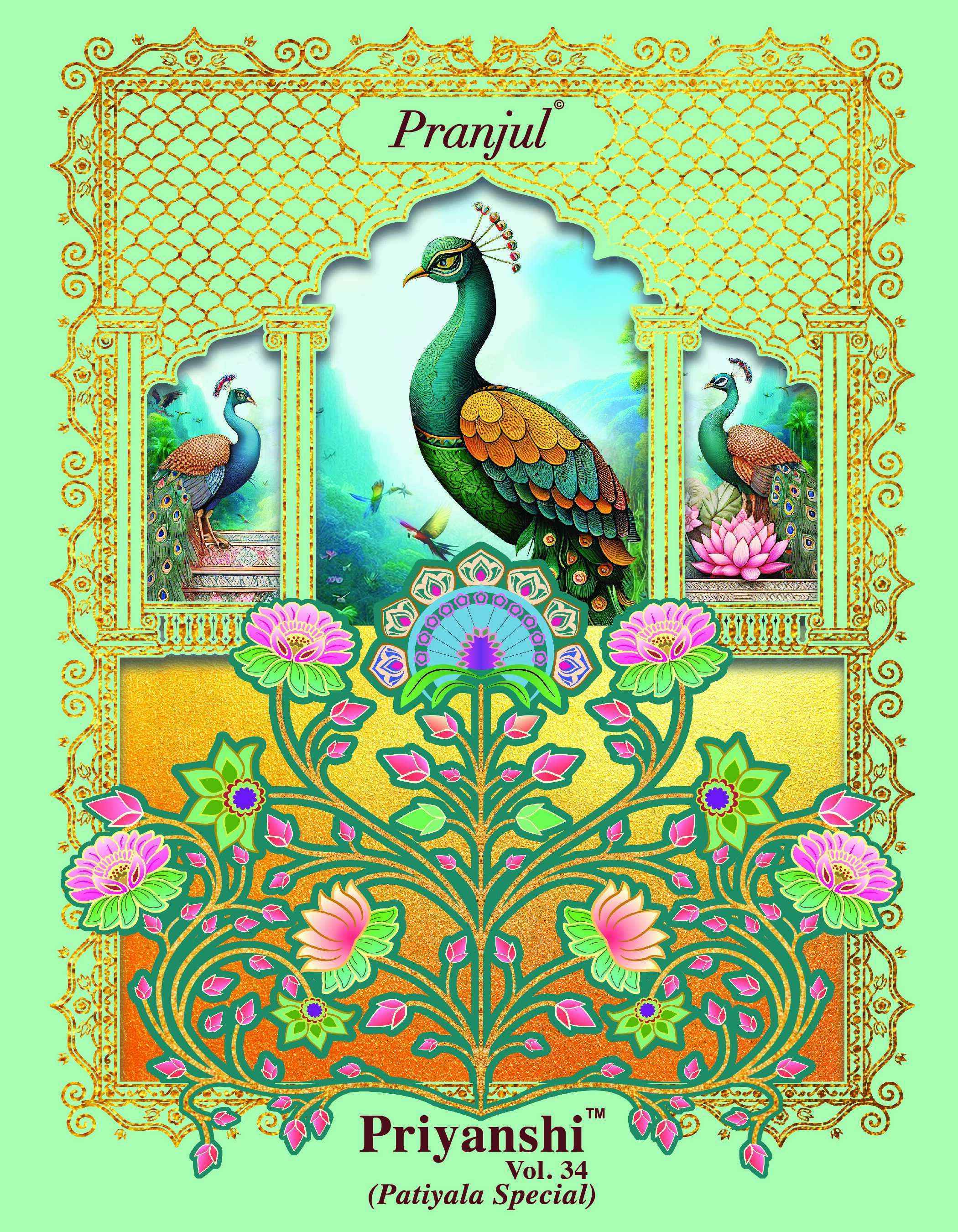 Pranjul Priyanshi Vol 34 Cotton Dress Material 36 pcs Catalogue