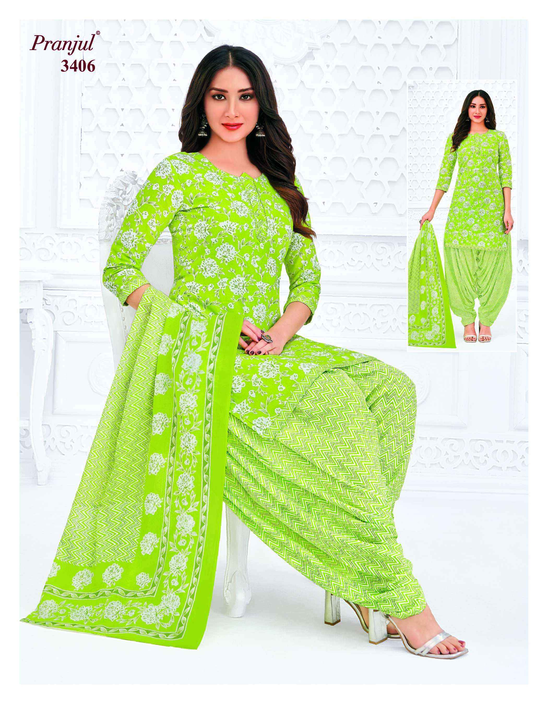 Pranjul Priyanshi Vol 34 Cotton Dress Material 36 pcs Catalogue