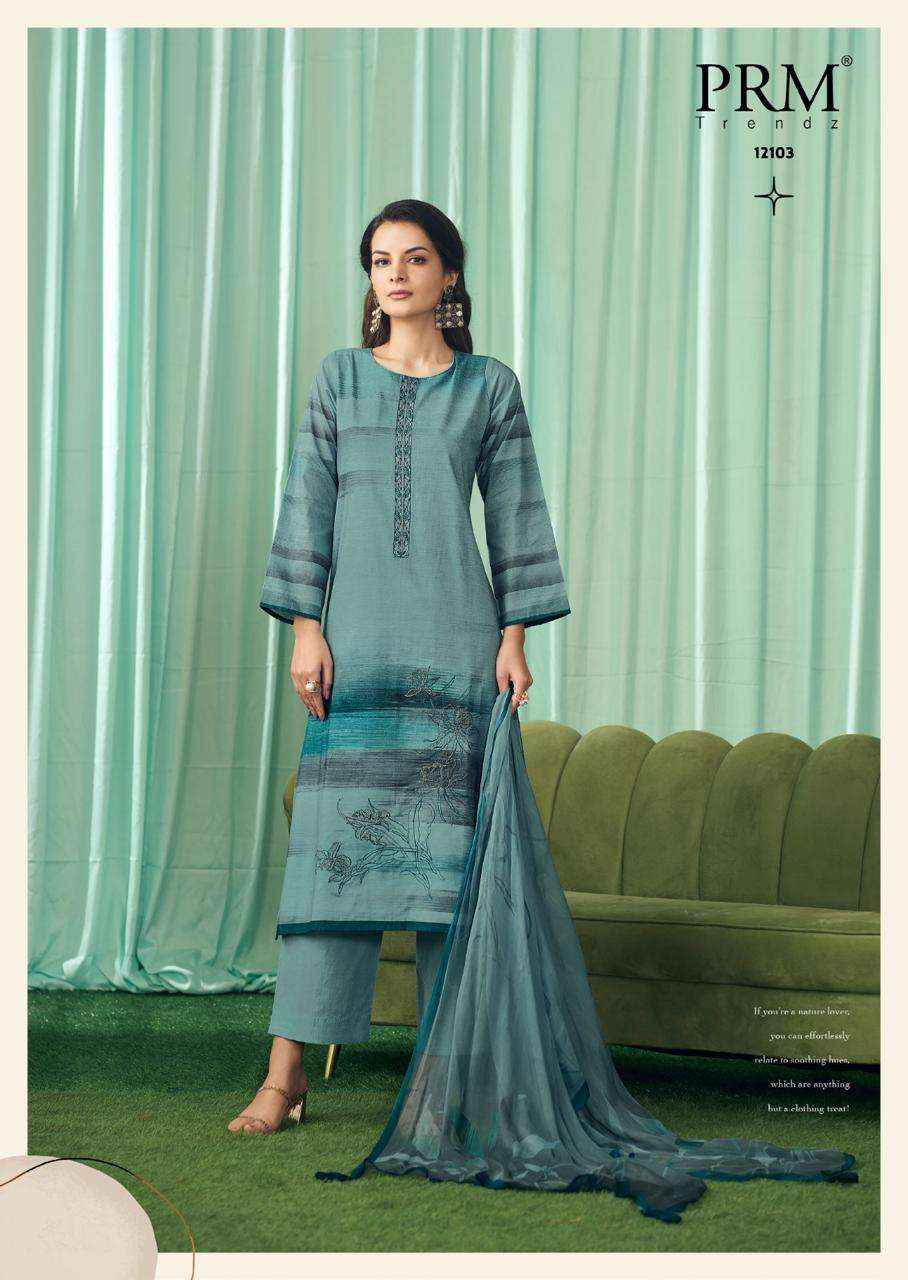 Prm Trendz Vanilla Cotton Dress Material 6 pcs Catalogue