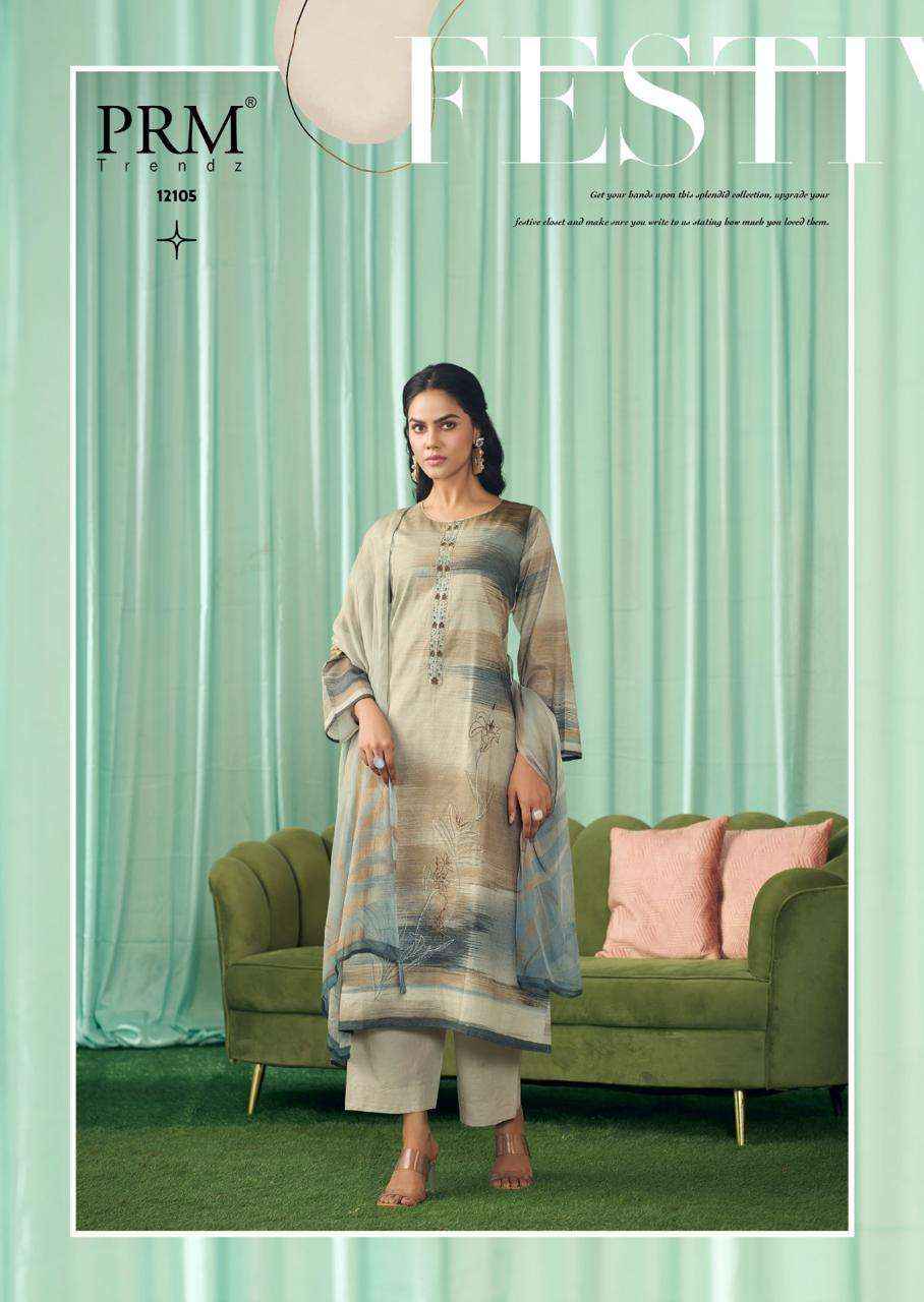 Prm Trendz Vanilla Cotton Dress Material 6 pcs Catalogue