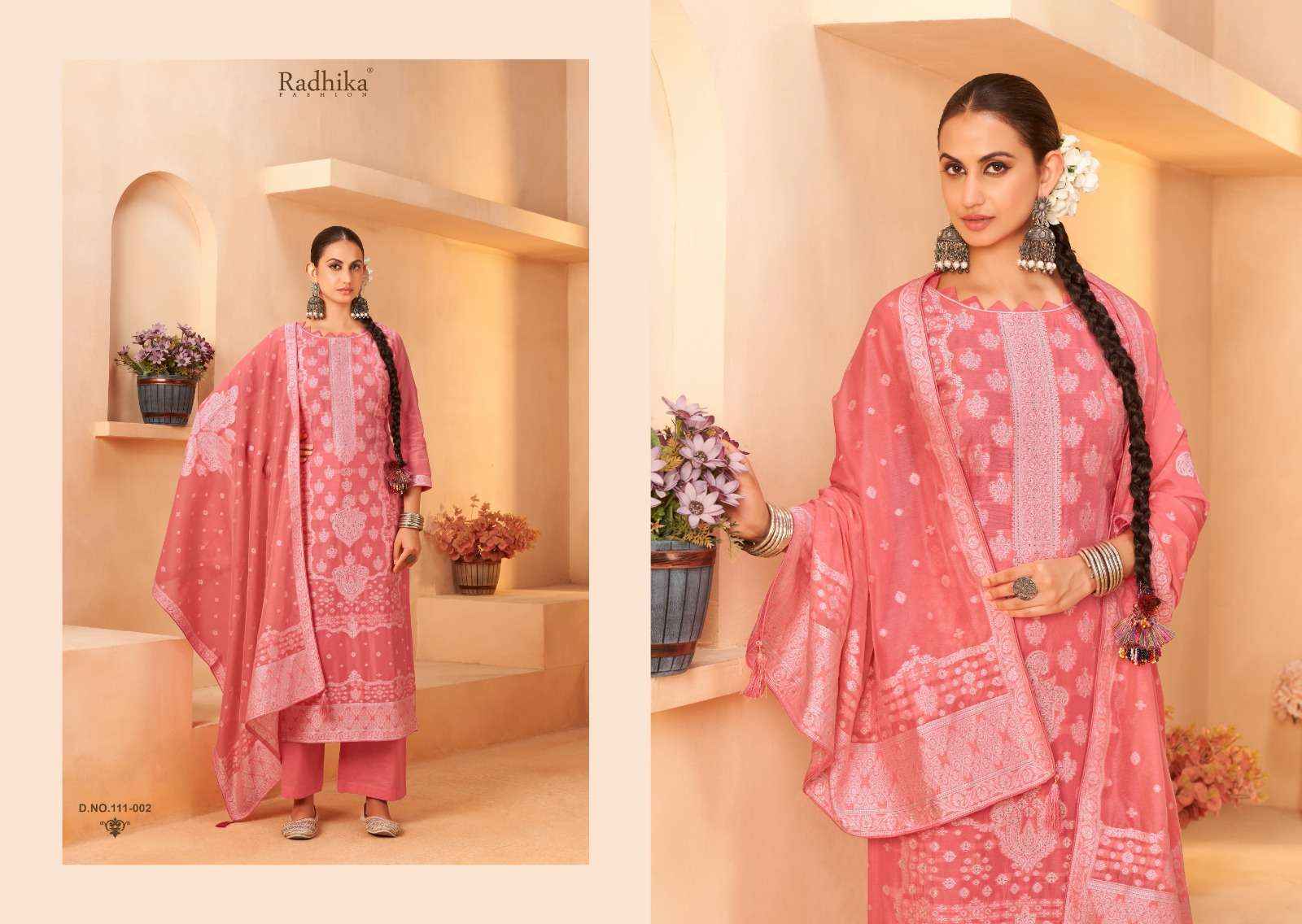 Radhika Fashion Azara Banarashi Adah Vol 5 Cotton Jacquard Dress Material 6 pcs Catalogue