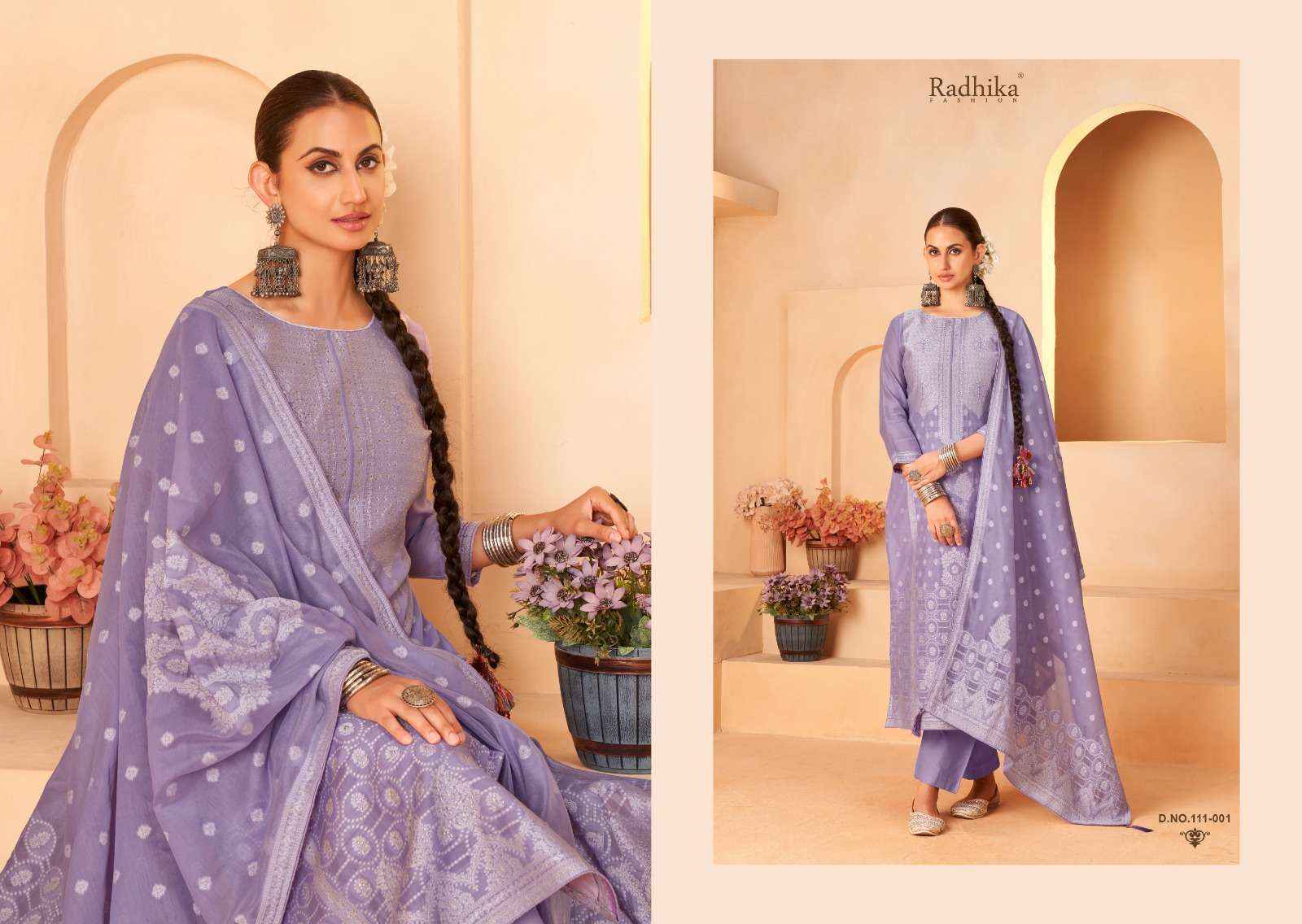 Radhika Fashion Azara Banarashi Adah Vol 5 Cotton Jacquard Dress Material 6 pcs Catalogue