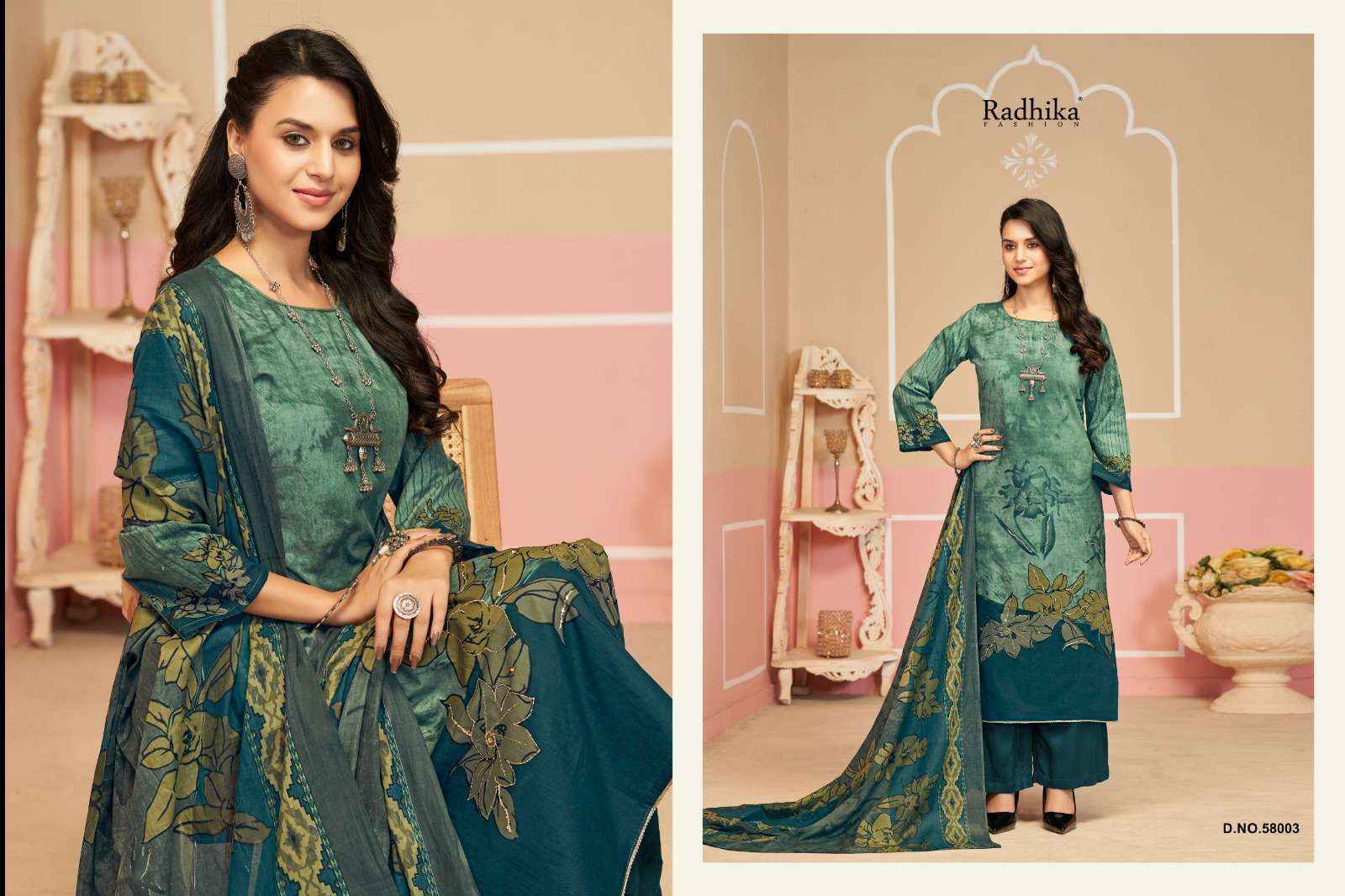 Radhika Fashion Azara shivani Lawn Cotton Dress Material (3 pcs Catalogue)