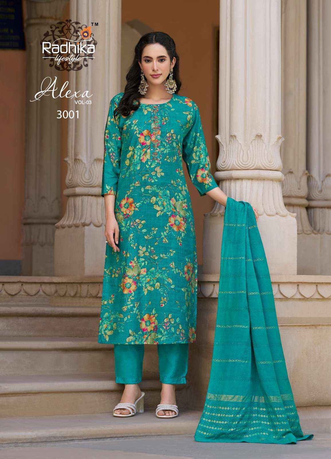 Radhika Lifestyle Alexa Vol-3 Silk Readymade Suit (6 pcs Catalogue)