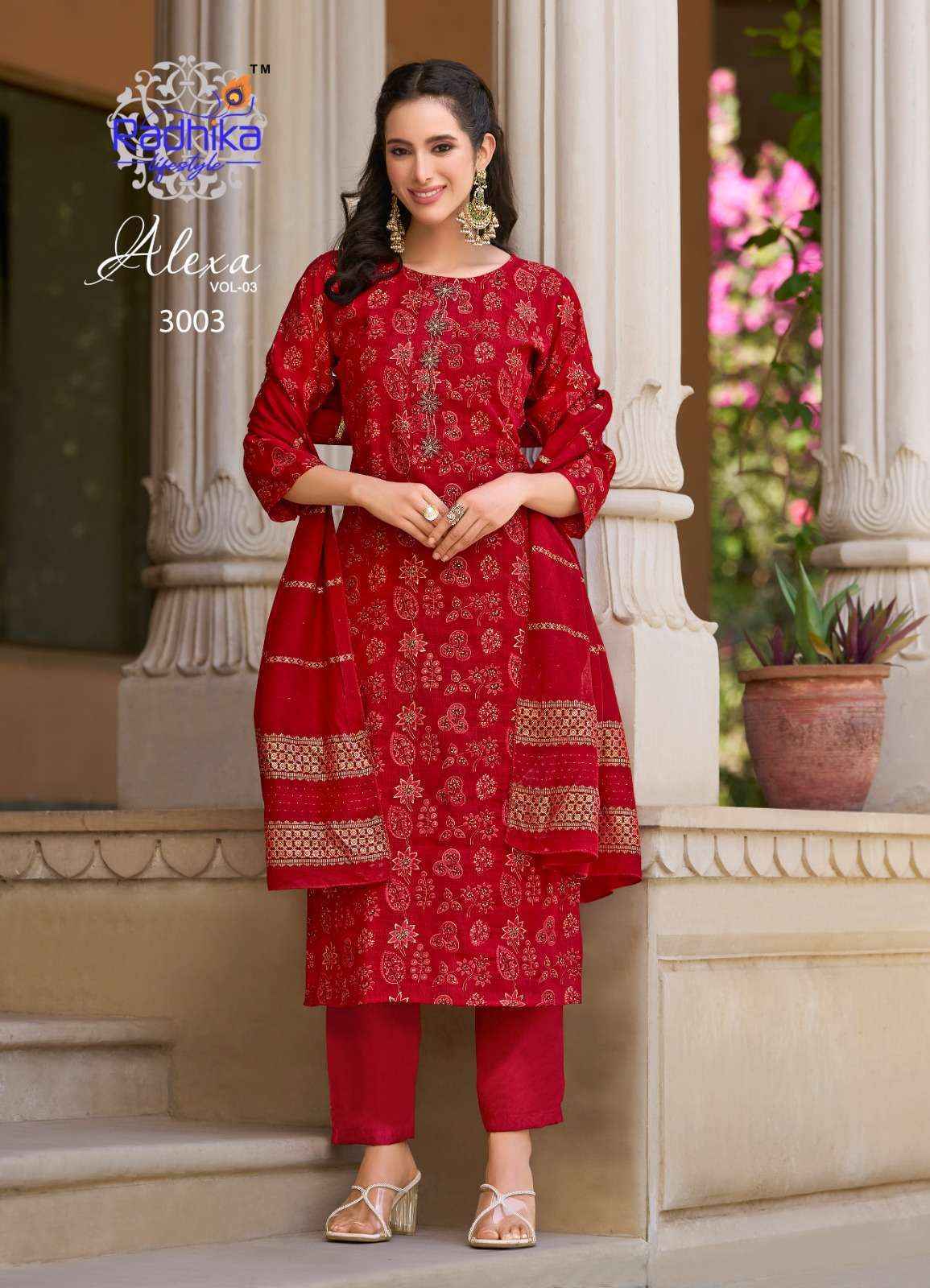 Radhika Lifestyle Alexa Vol-3 Silk Readymade Suit (6 pcs Catalogue)