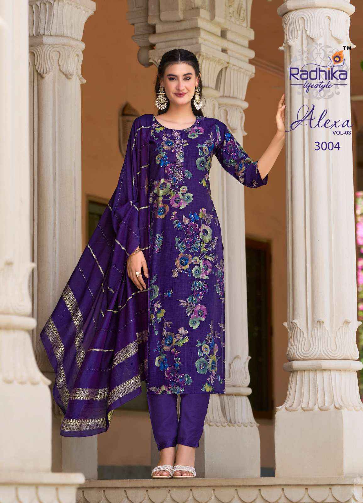 Radhika Lifestyle Alexa Vol-3 Silk Readymade Suit (6 pcs Catalogue)