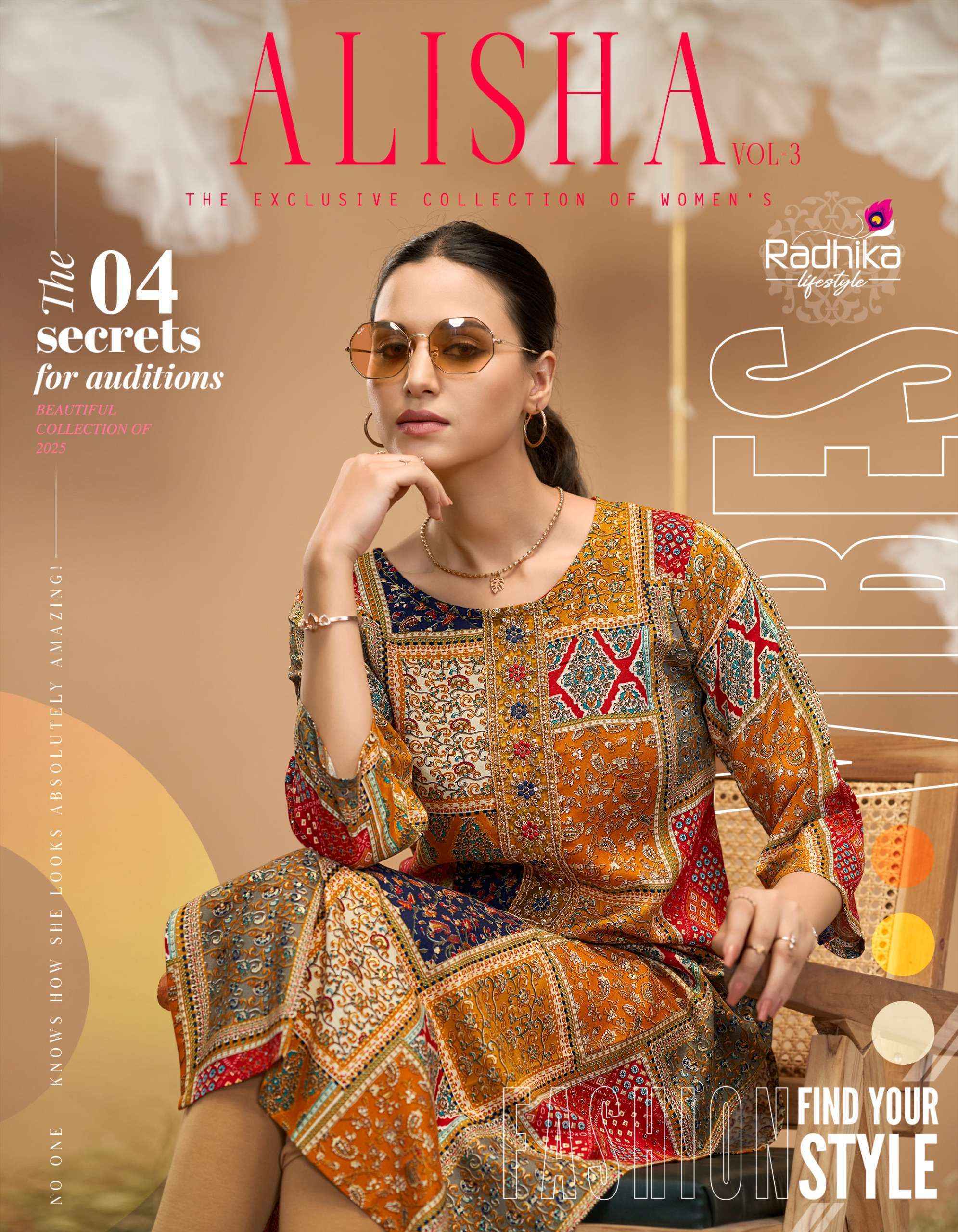 Radhika Lifestyle Alisha Vol 3 Rayon Kurti Combo 9 Pc Catalog