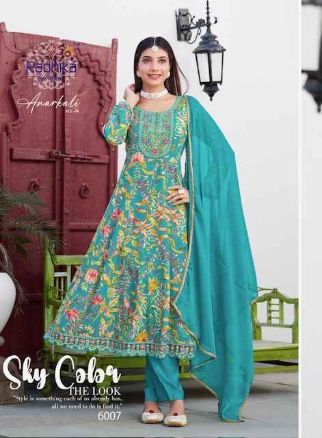 Radhika Lifestyle Anarkali Vol-6 Rayon Readymade Suit (7 Pc Catalog)