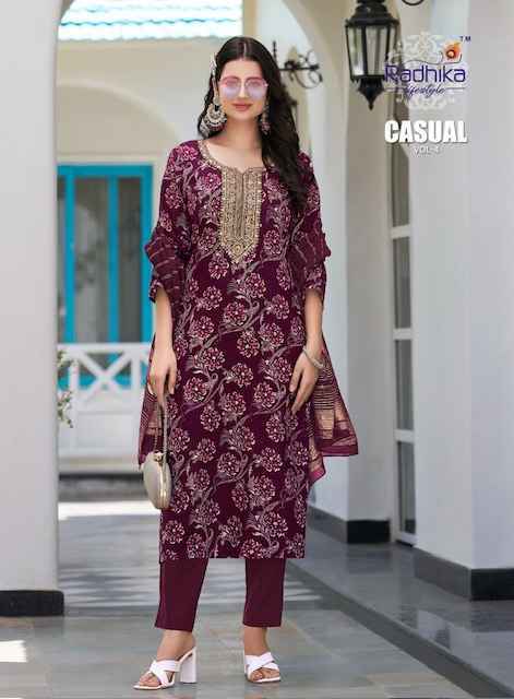 Radhika Lifestyle Casual Vol-4 Rayon Readymade Suit (6 pcs Catalogue)
