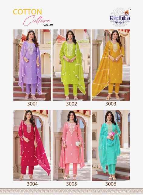 Radhika Lifestyle Cotton Culture Vol 3 Cotton Kurti Combo 6 pcs Cataloge