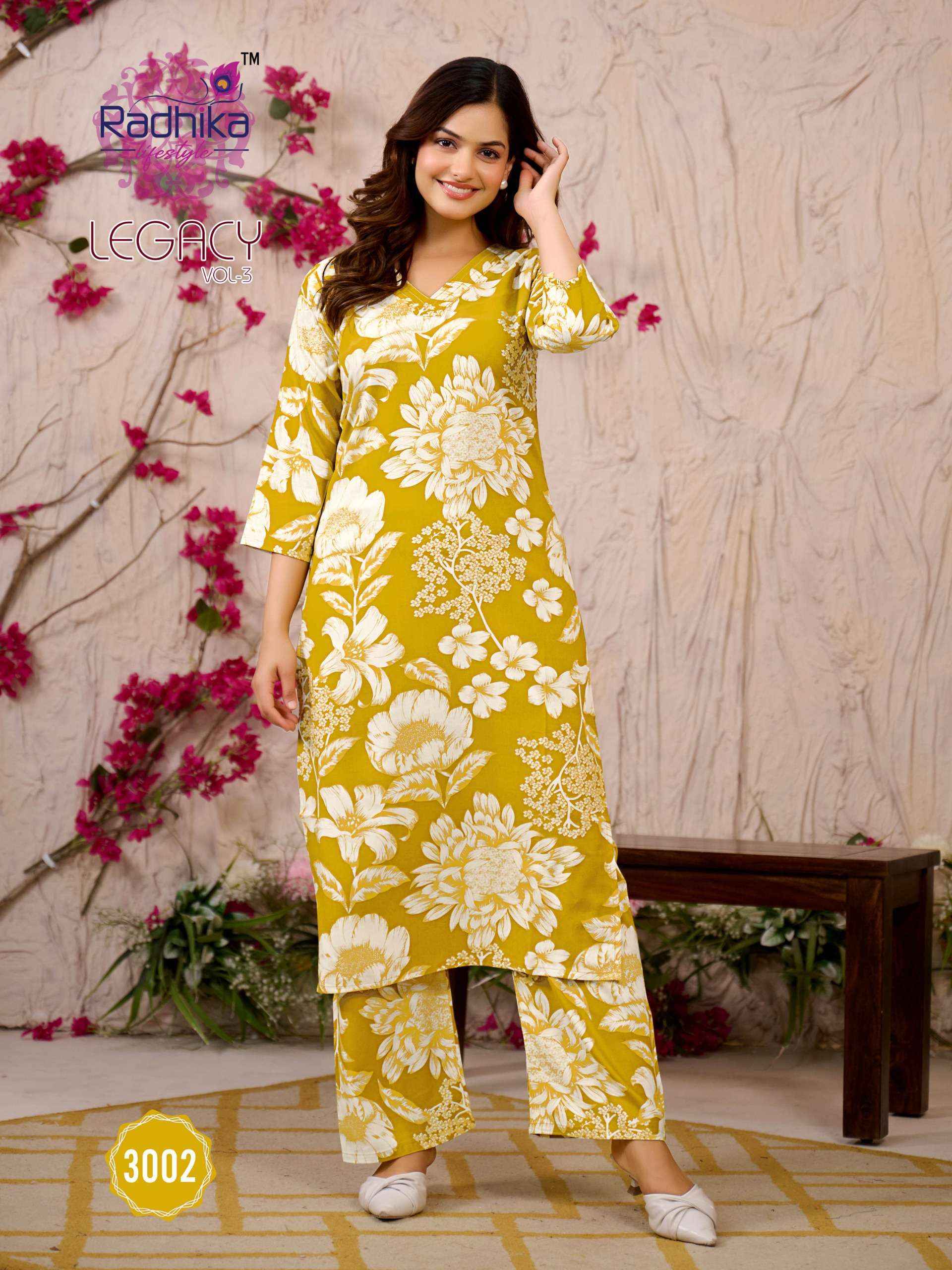 Radhika Lifestyle Legacy Vol-3 Rayon Kurti With Bottom (6 pcs Catalogue