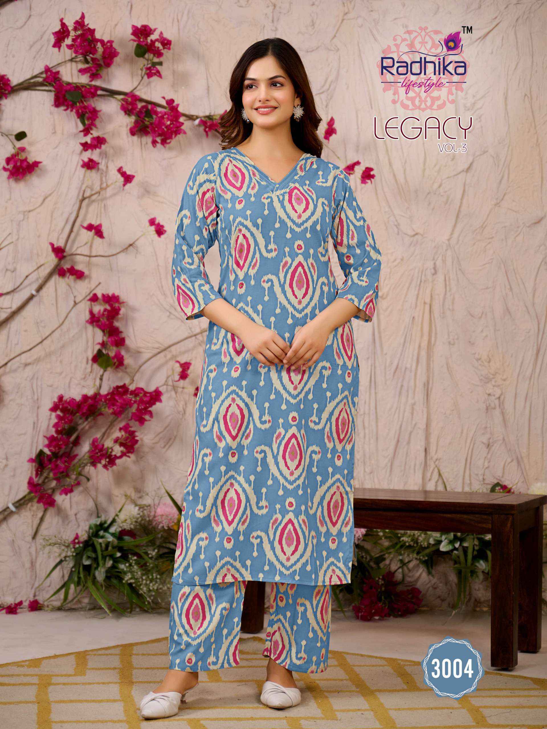 Radhika Lifestyle Legacy Vol-3 Rayon Kurti With Bottom (6 pcs Catalogue