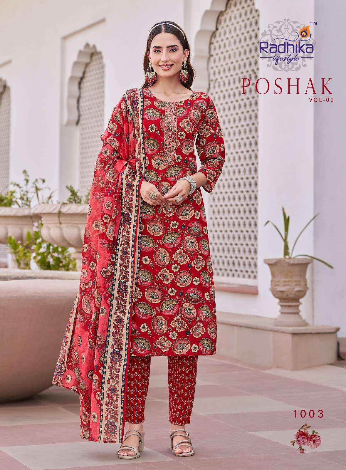 Radhika Lifestyle Poshak Vol-1 Cotton Readymade Suit (8 pcs Catalogue)