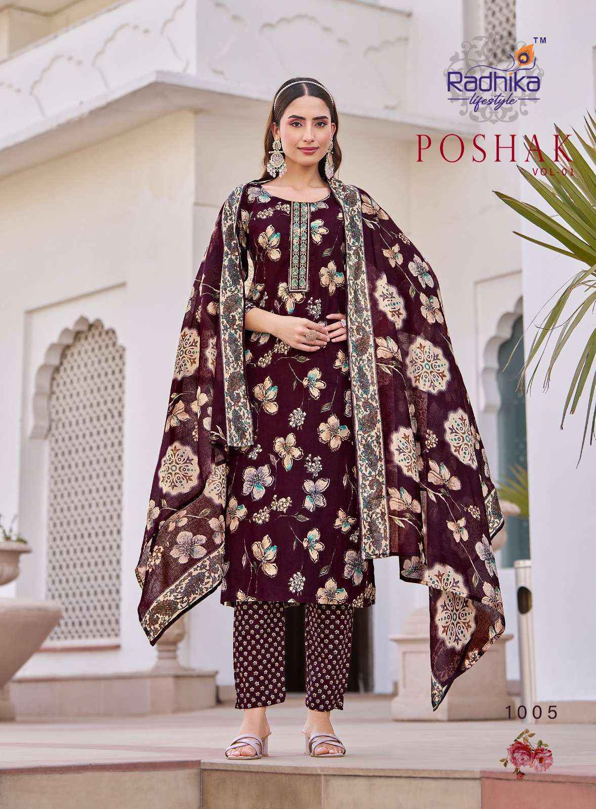 Radhika Lifestyle Poshak Vol-1 Cotton Readymade Suit (8 pcs Catalogue)