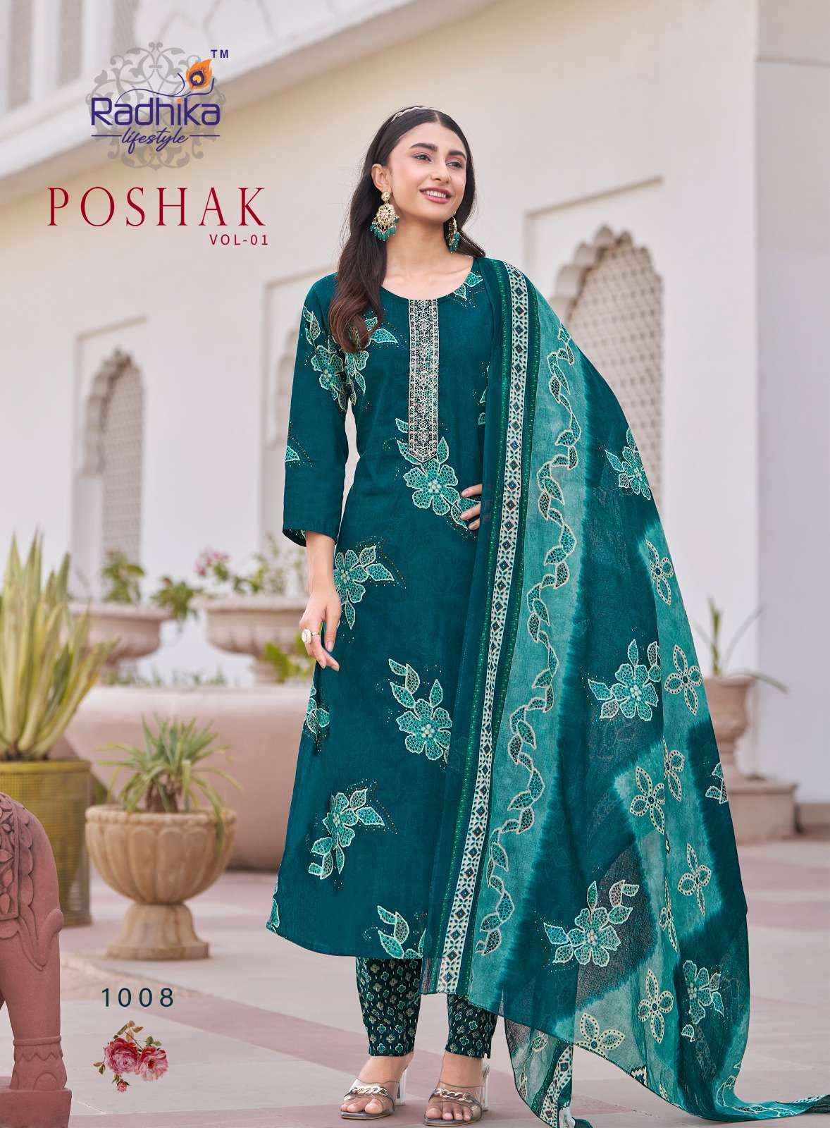 Radhika Lifestyle Poshak Vol-1 Cotton Readymade Suit (8 pcs Catalogue)