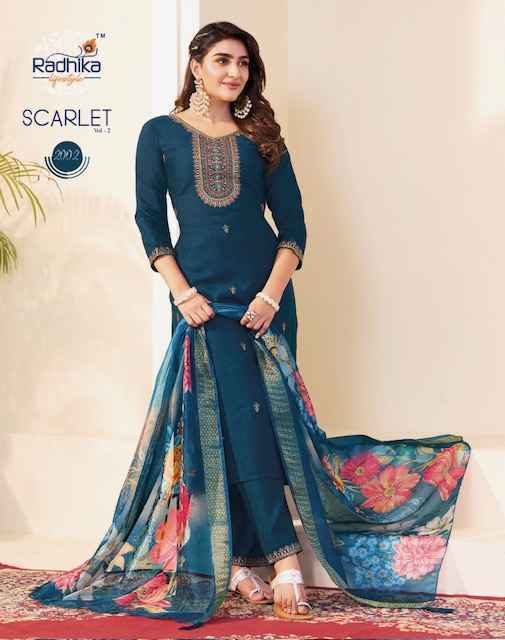 Radhika Lifestyle Scarlet Vol-2 Vertican Silk Readymade Suit (6 Pc Catalog)