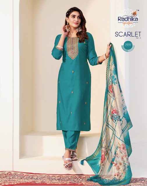 Radhika Lifestyle Scarlet Vol-2 Vertican Silk Readymade Suit (6 Pc Catalog)