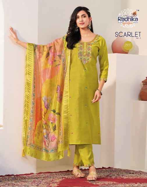 Radhika Lifestyle Scarlet Vol-2 Vertican Silk Readymade Suit (6 Pc Catalog)