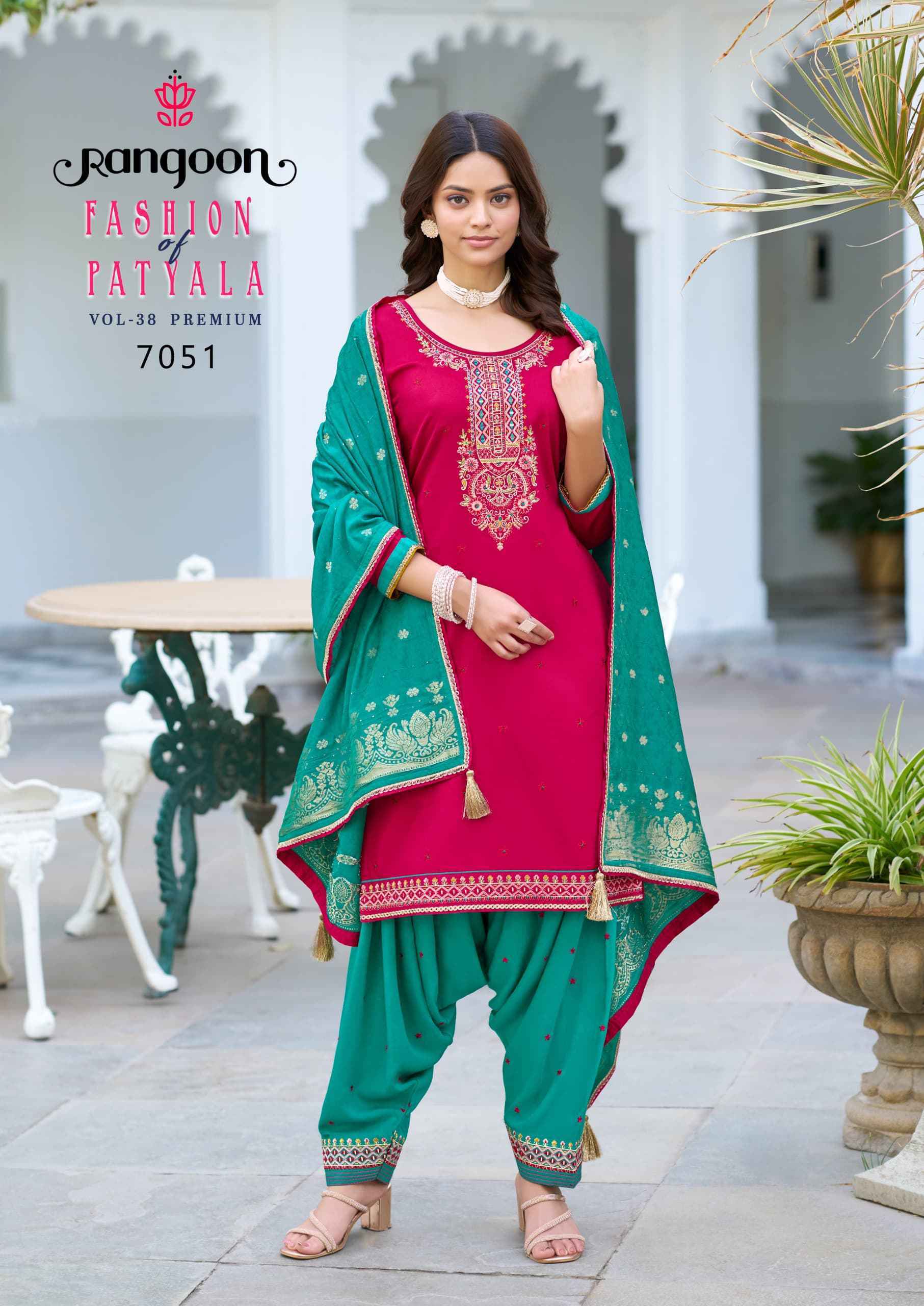 Rangoon Fashion Of Patiyala Vol 38 Jam Silk Kurti Combo 6 pcs Catalogue