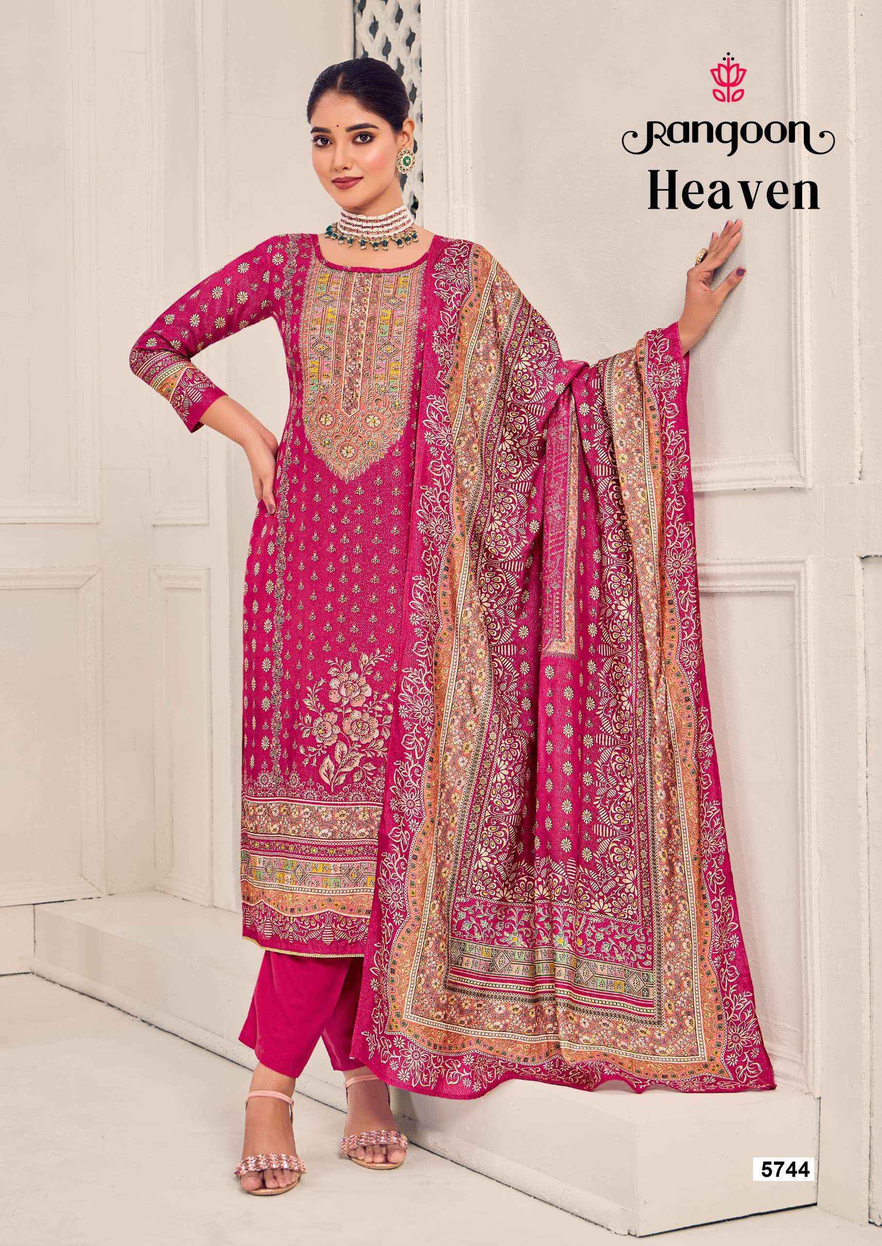 Rangoon Heaven Musline Readymade Suit (4 pcs Catalogue)