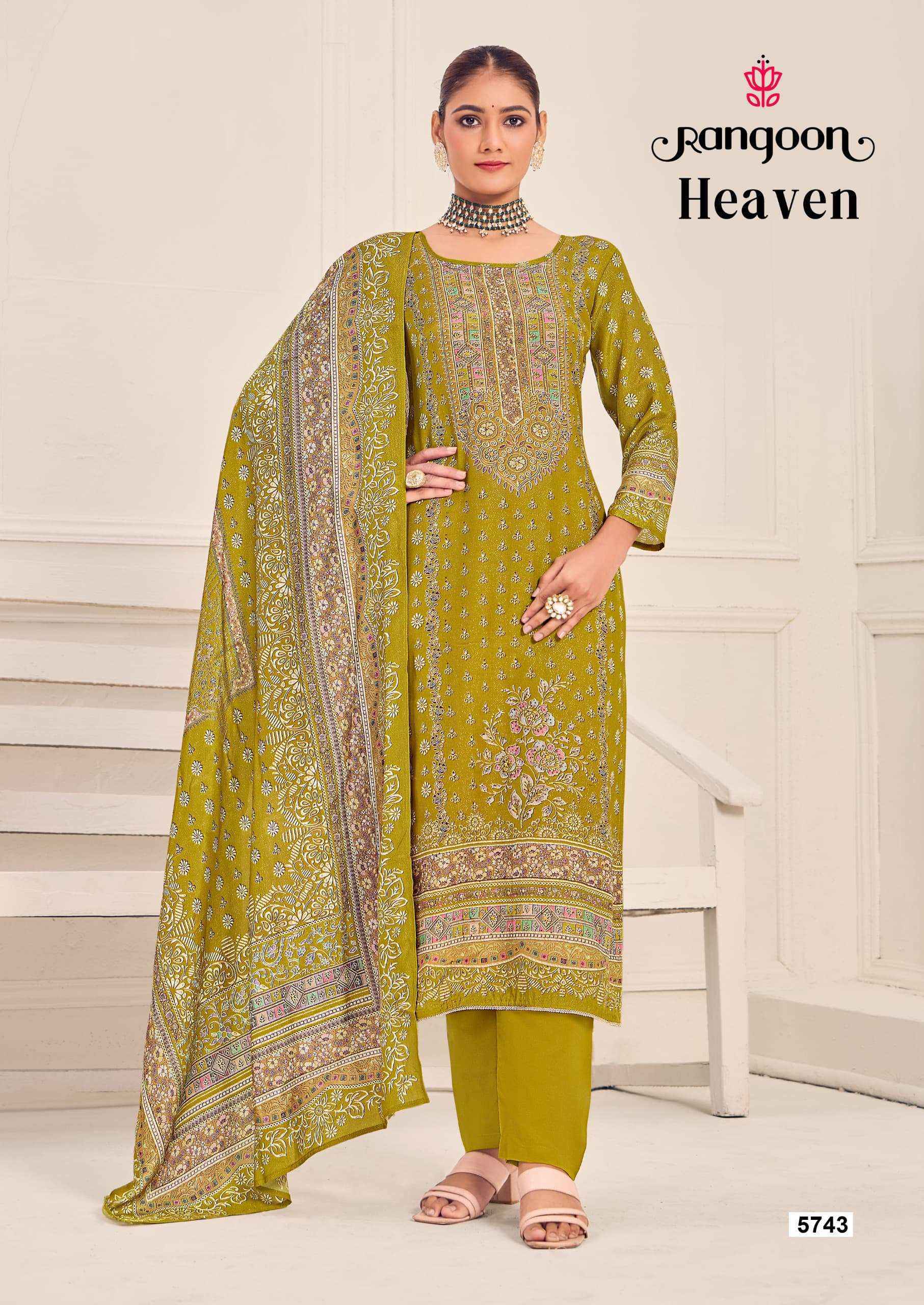 Rangoon Heaven Musline Readymade Suit (4 pcs Catalogue)
