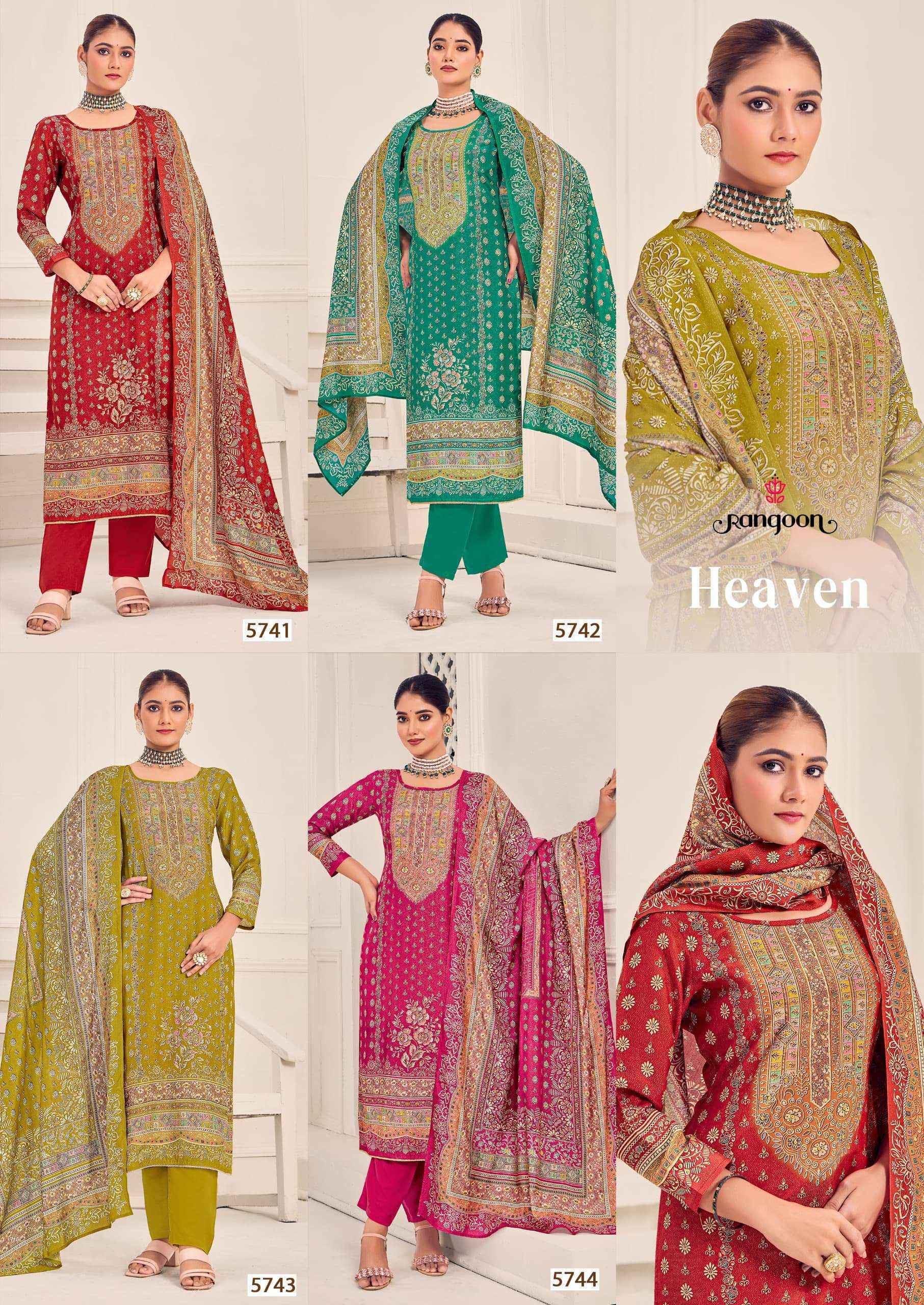 Rangoon Heaven Musline Readymade Suit (4 pcs Catalogue)