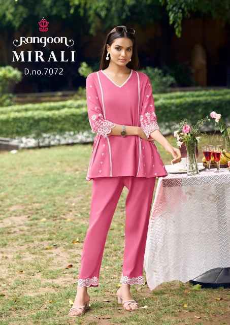 Rangoon Mirali Viscose Rayon Co Ord Set (4 pcs Catalogue)