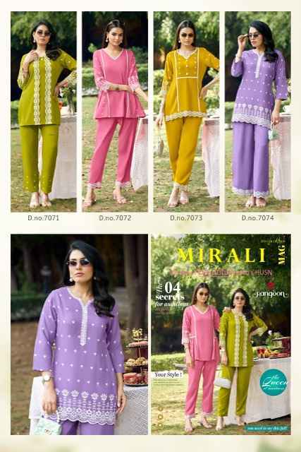 Rangoon Mirali Viscose Rayon Co Ord Set (4 pcs Catalogue)
