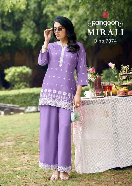 Rangoon Mirali Viscose Rayon Co Ord Set (4 pcs Catalogue)