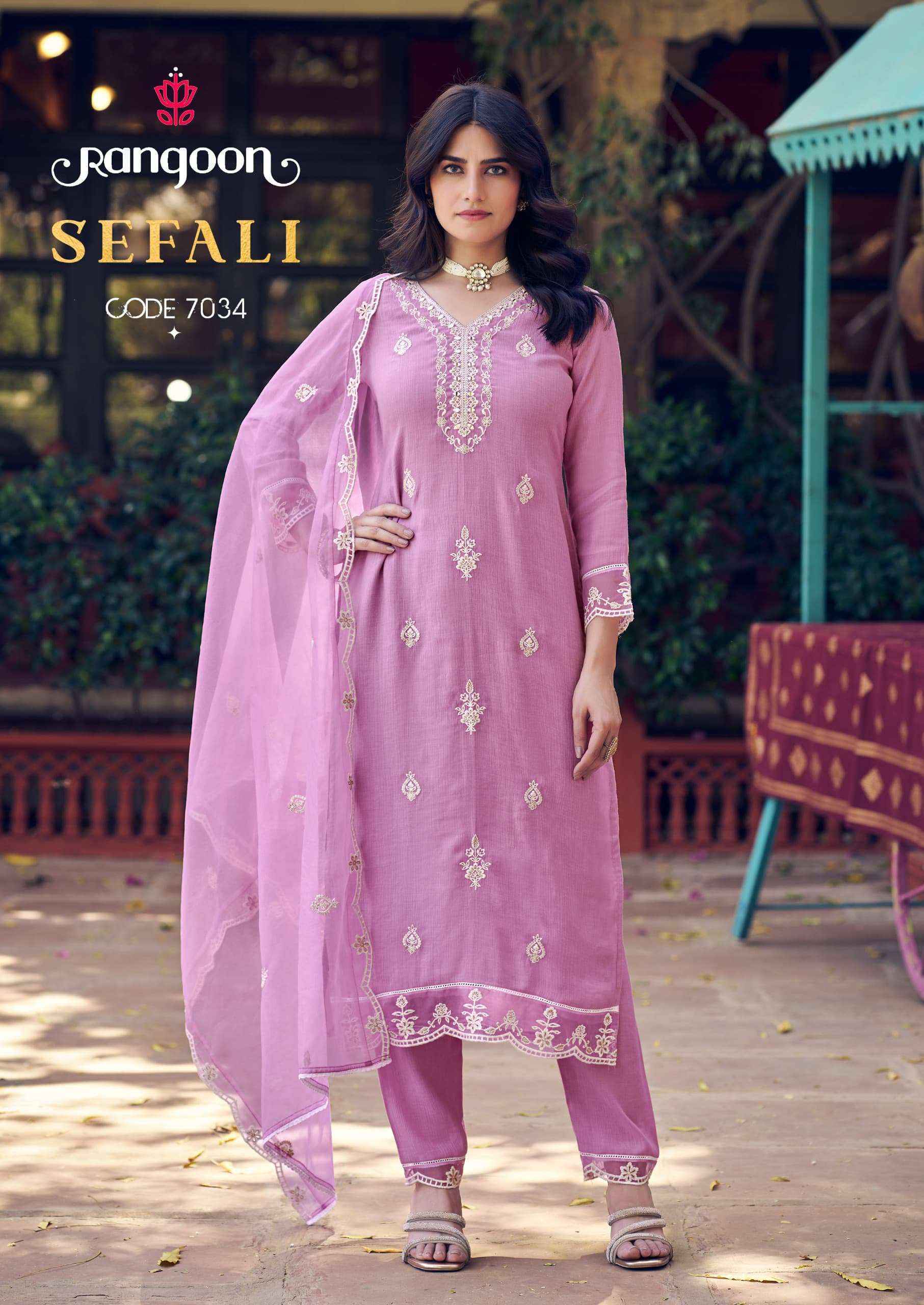 Rangoon Sefali Viscose Readymade Suit (4 pcs Catalogue)