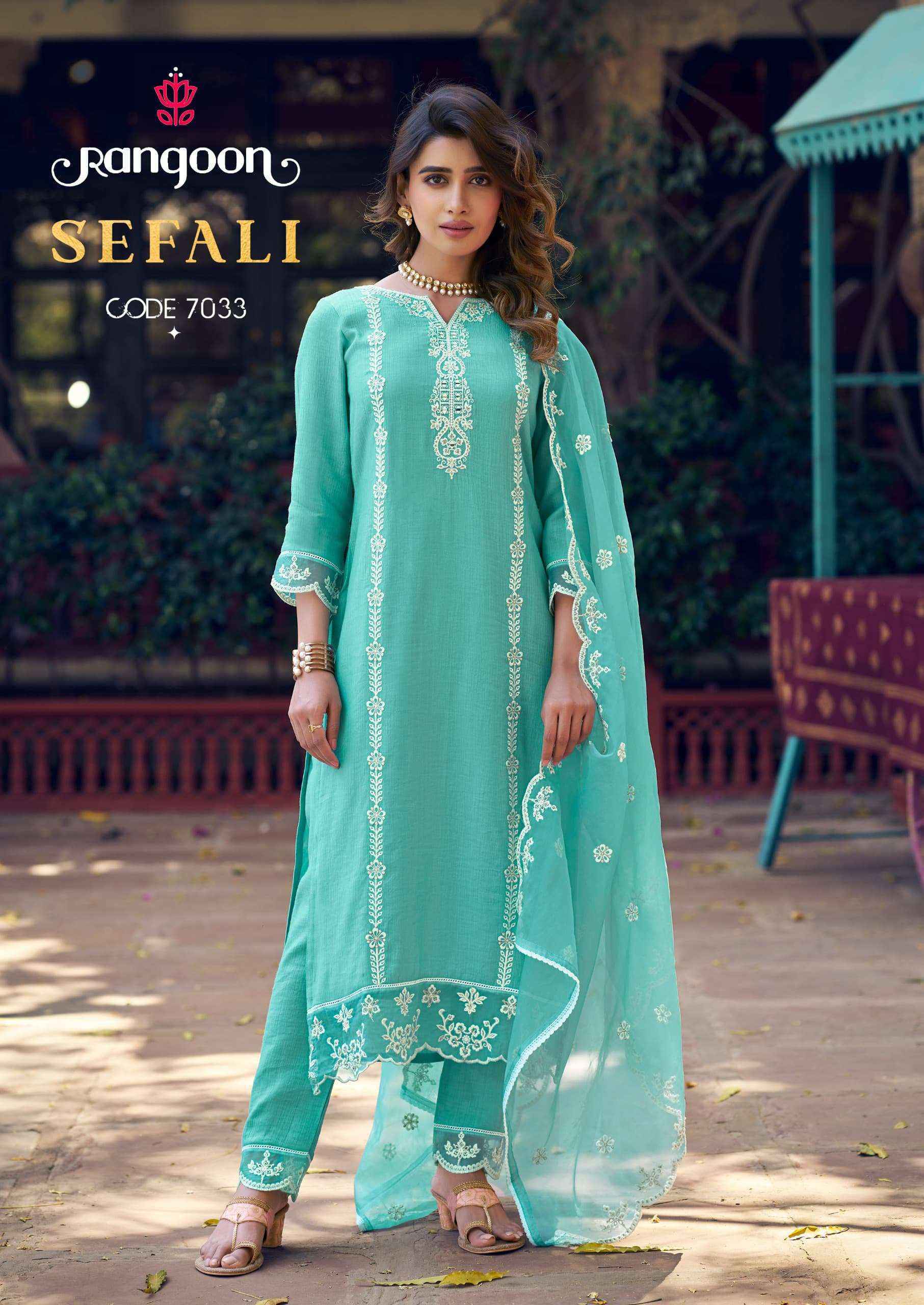 Rangoon Sefali Viscose Readymade Suit (4 pcs Catalogue)