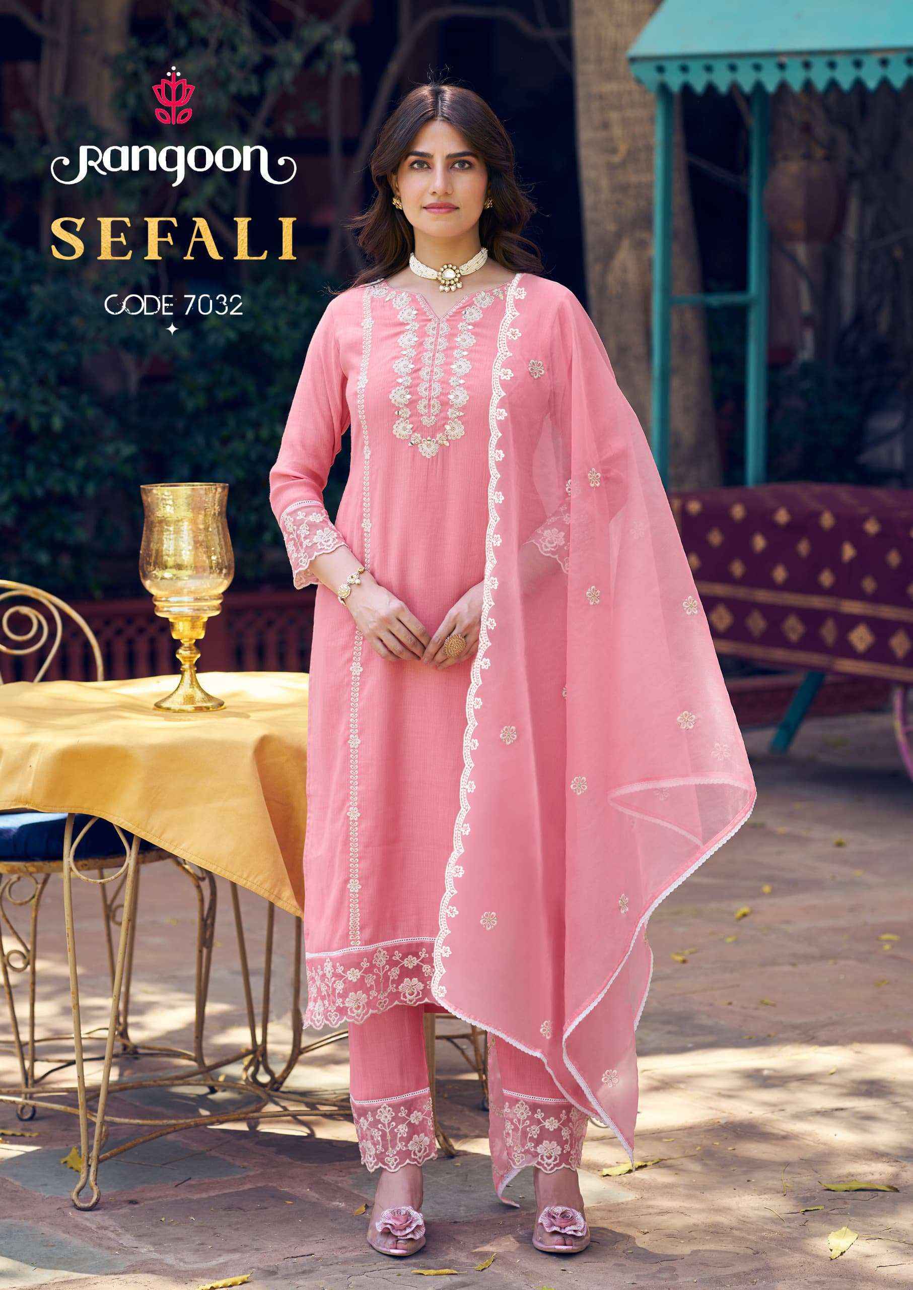 Rangoon Sefali Viscose Readymade Suit (4 pcs Catalogue)